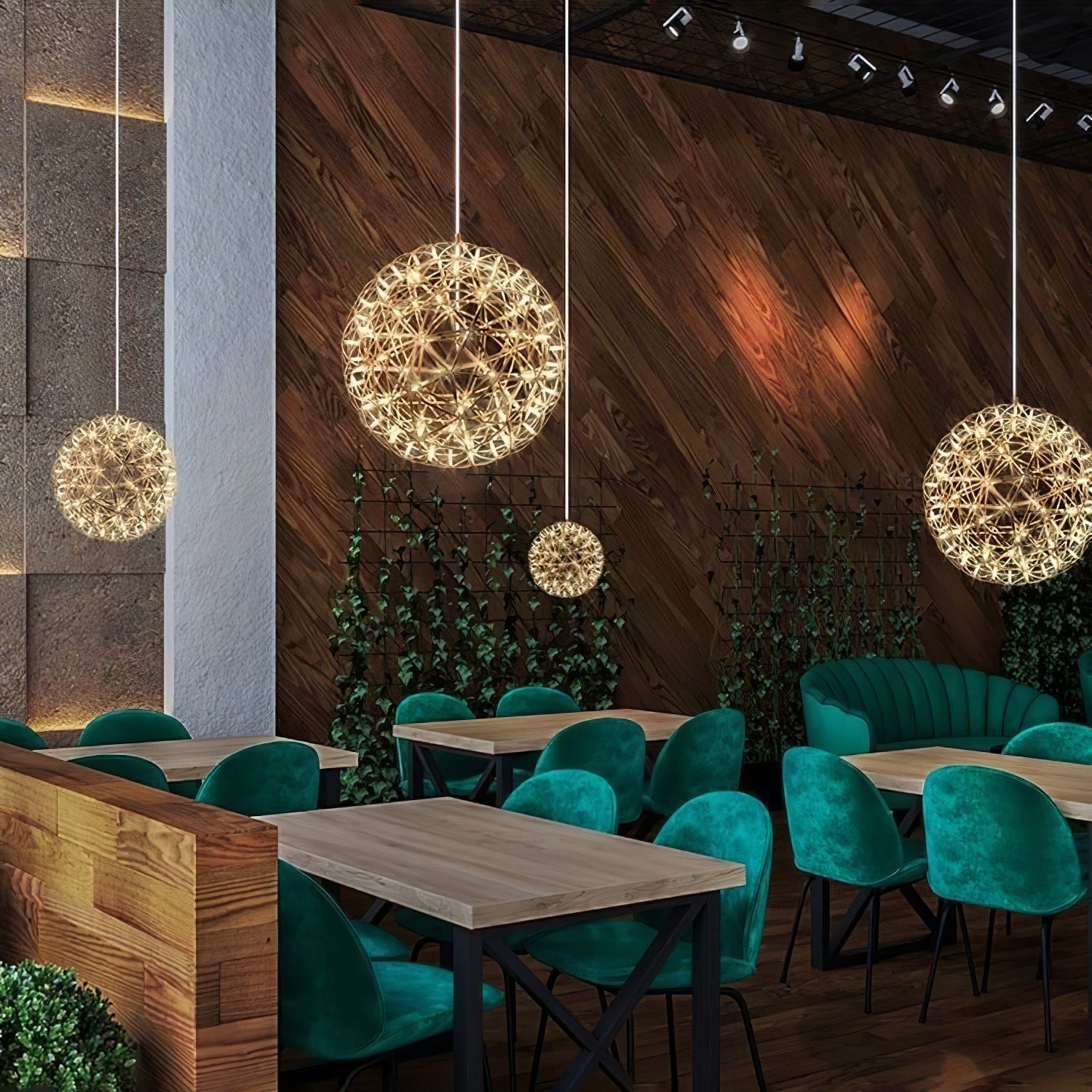 Silver Spark Ball Pendant Light - Blowlighting