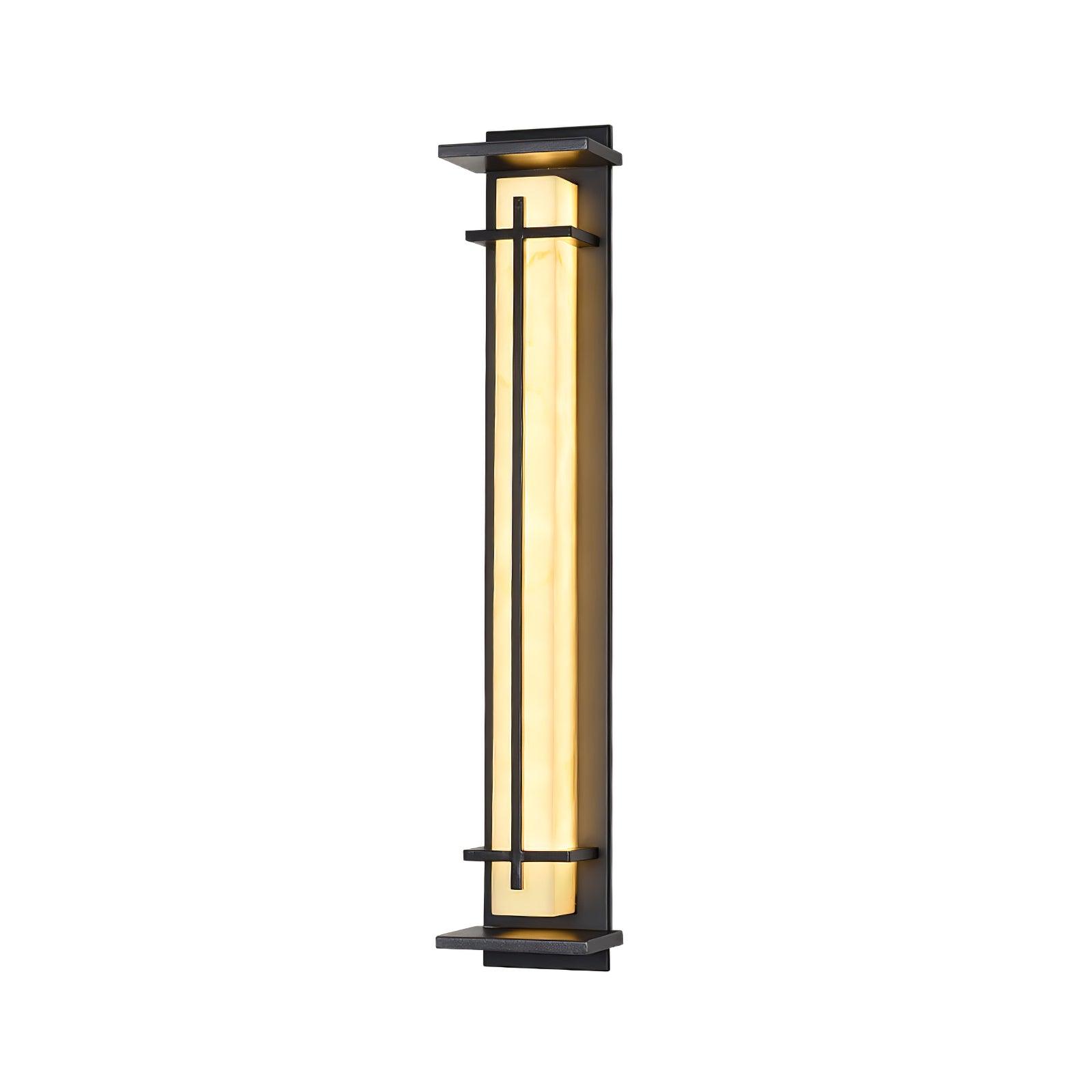 Ray Square Outdoor Wall Light Imitation Alabaster Waterproof - Neutralighting