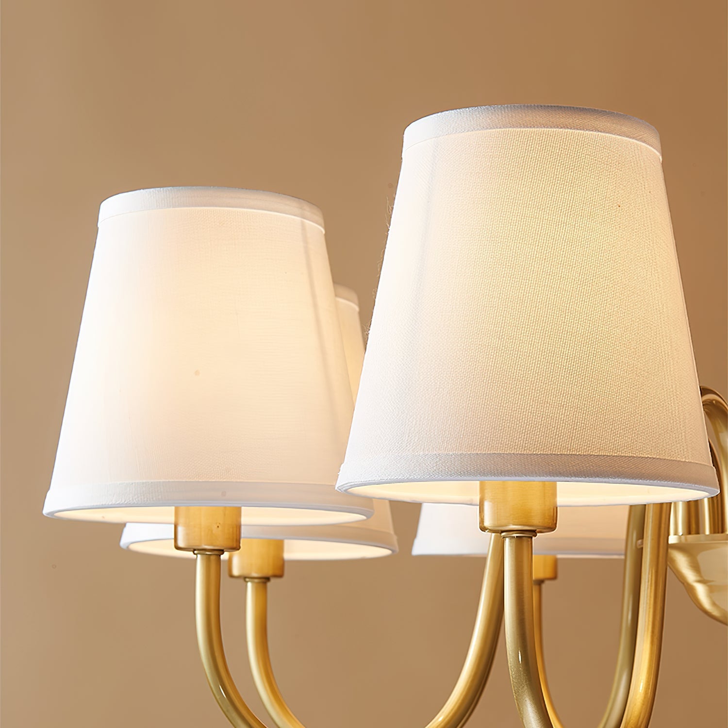 Aged Traditional Stacey Fabric Chandelier - Neutralighting