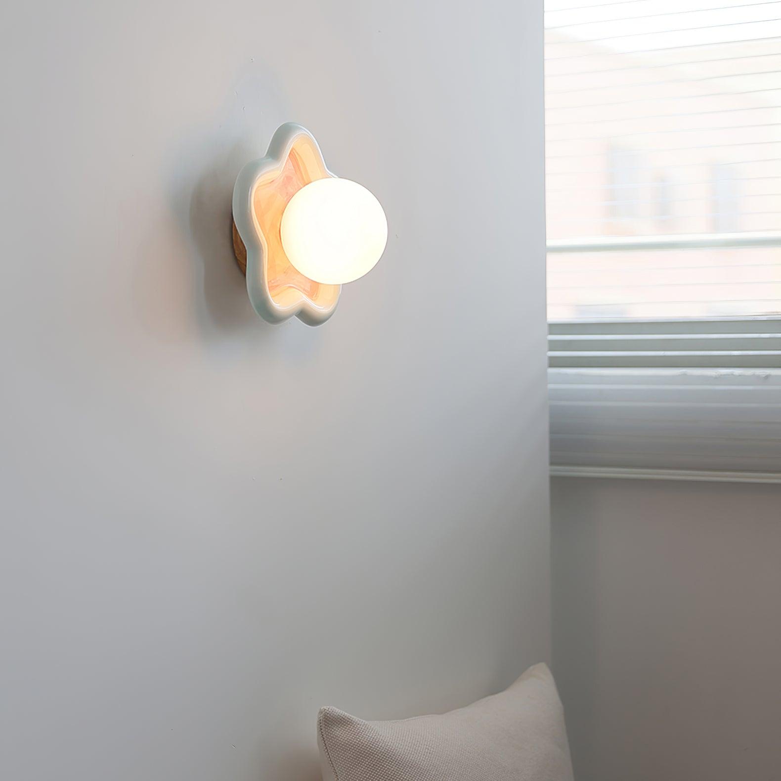 Petani Pink Yellow Flower Wall Light - Neutralighting