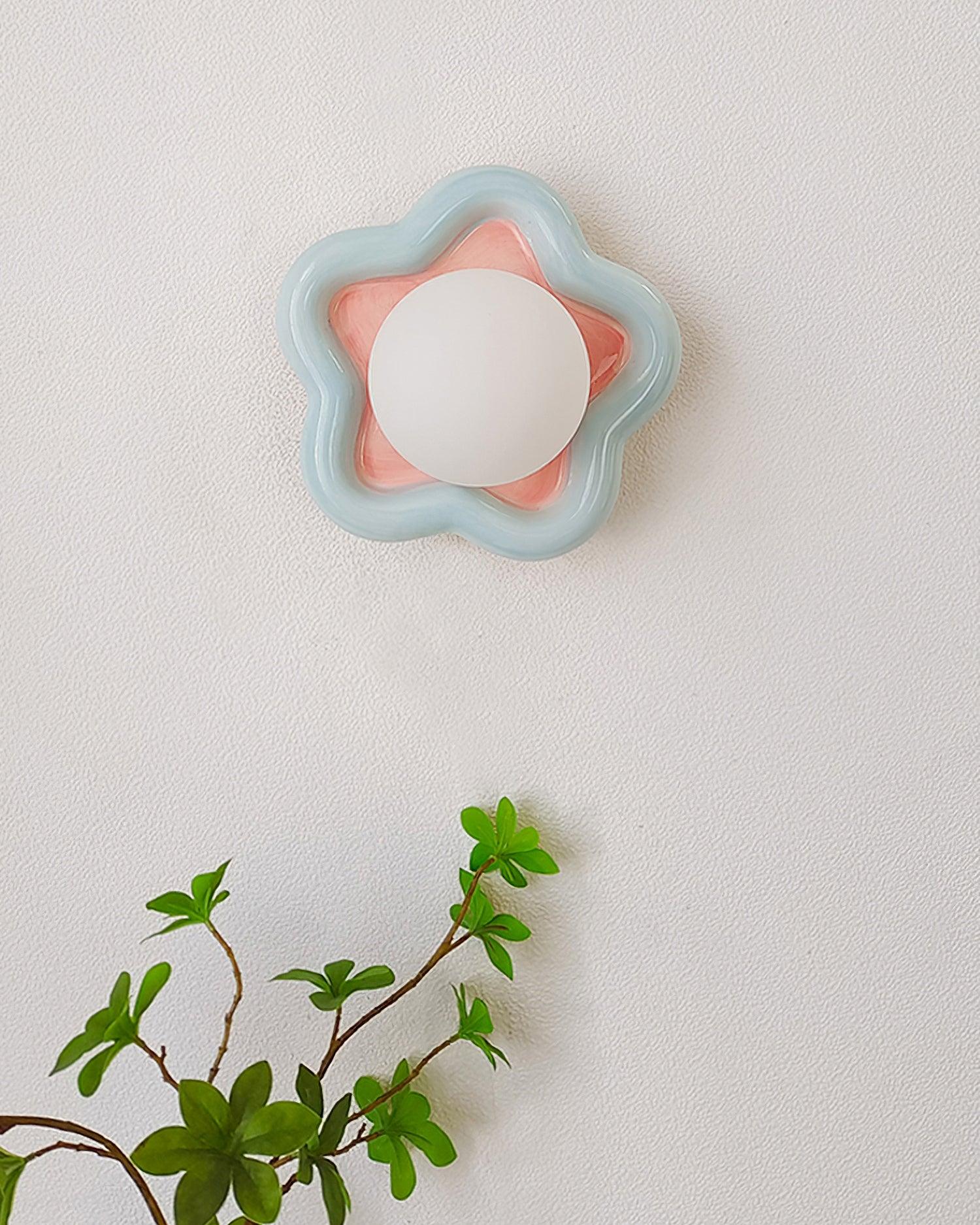 Petani Pink Yellow Flower Wall Light - Neutralighting