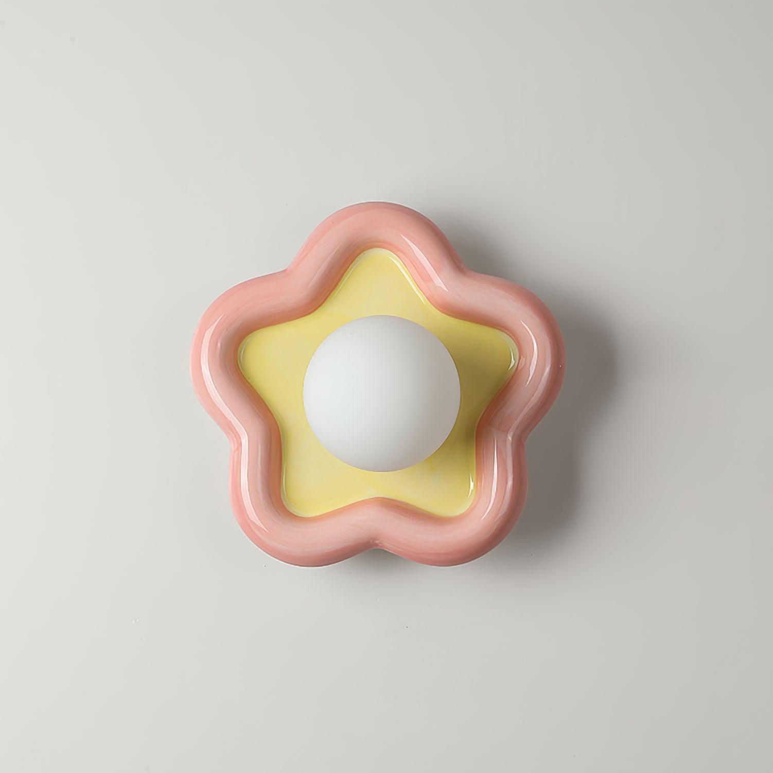Petani Pink Yellow Flower Wall Light - Neutralighting