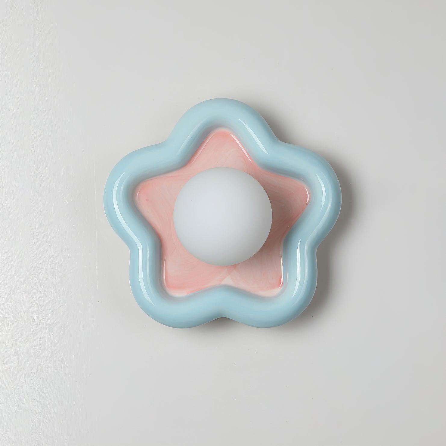 Petani Pink Yellow Flower Wall Light - Neutralighting