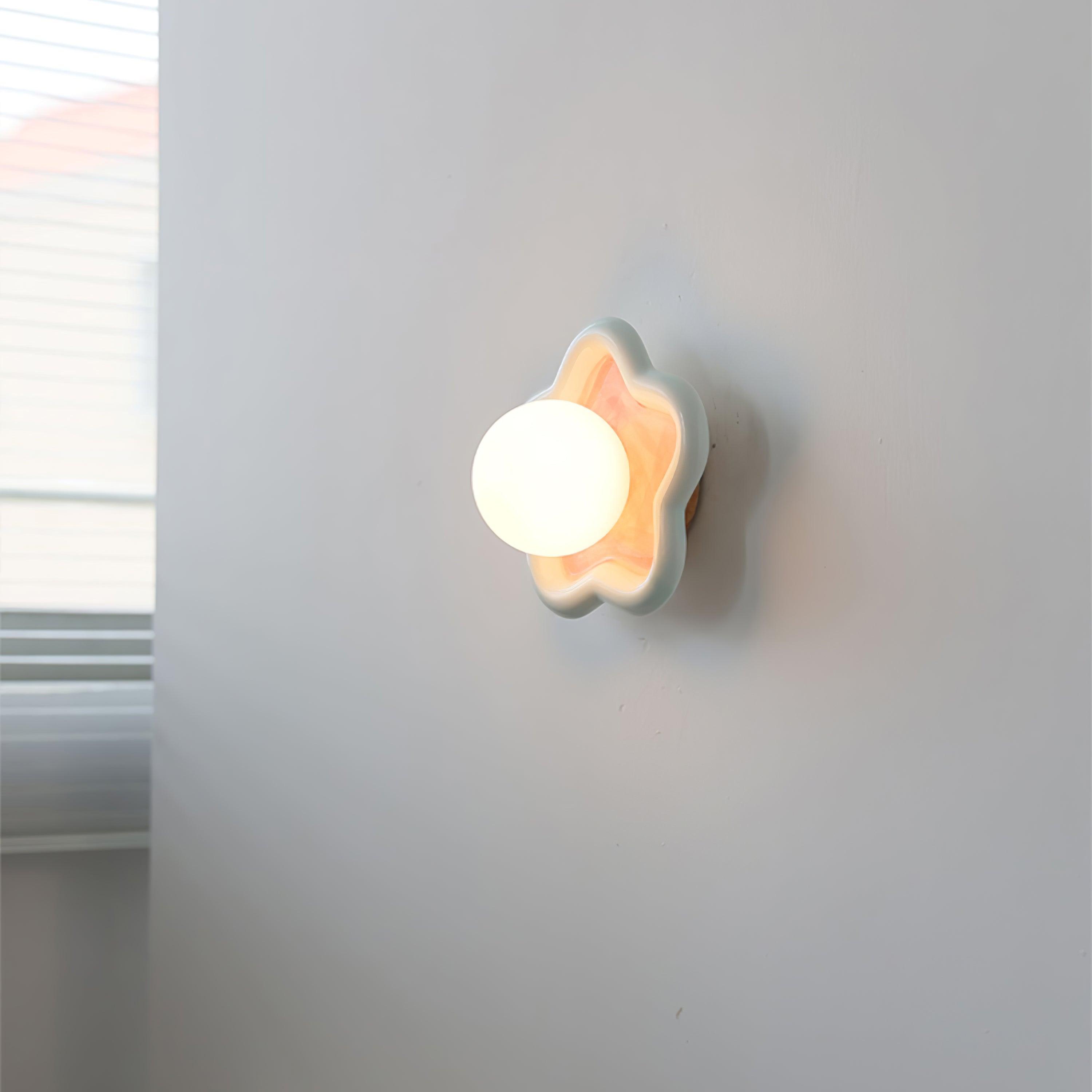 Petani Pink Yellow Flower Wall Light - Neutralighting