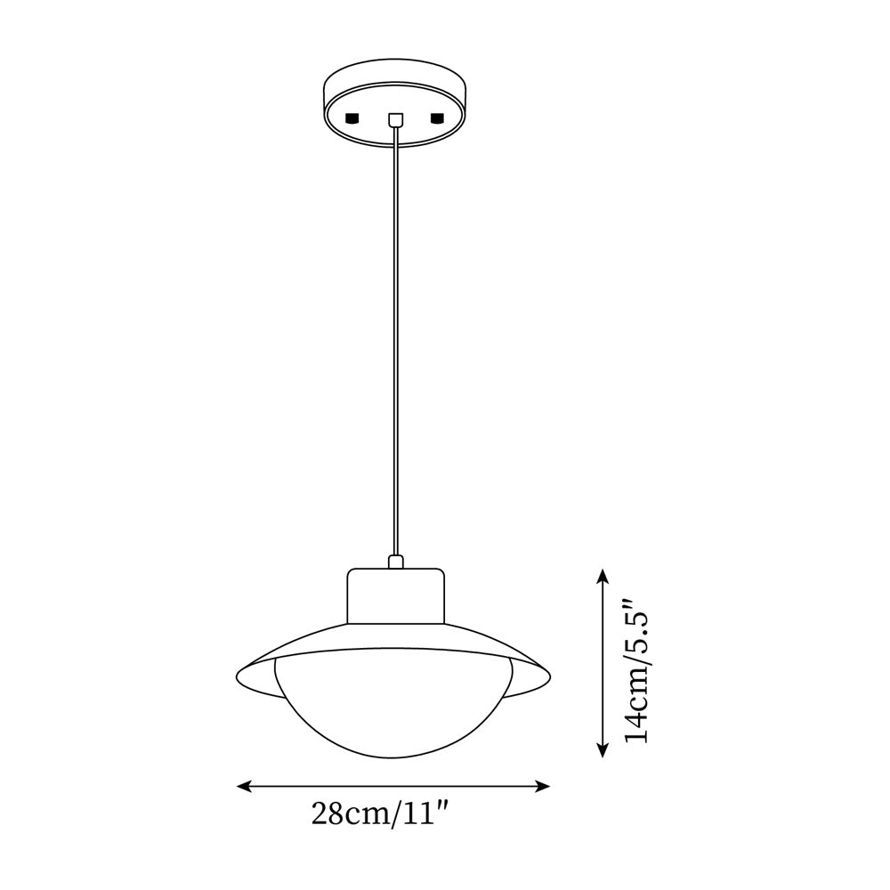 Pendant Lamp Metal and Wood PE Shade Dome Shape Minimalist - Neutralighting
