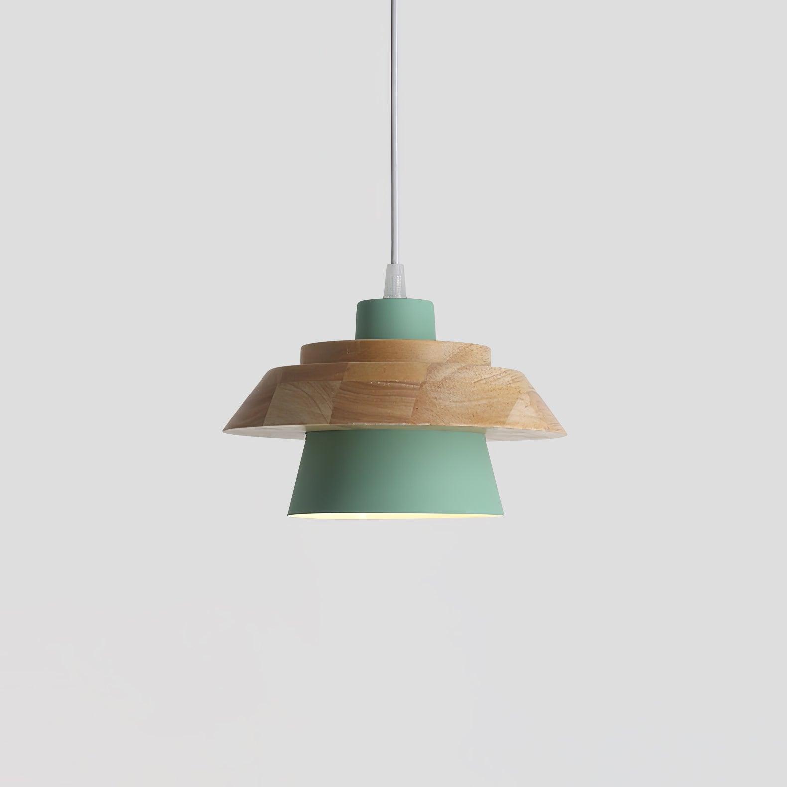 Arisha Modern Metal/Wood Pendant Light, Multi Color - Neutralighting