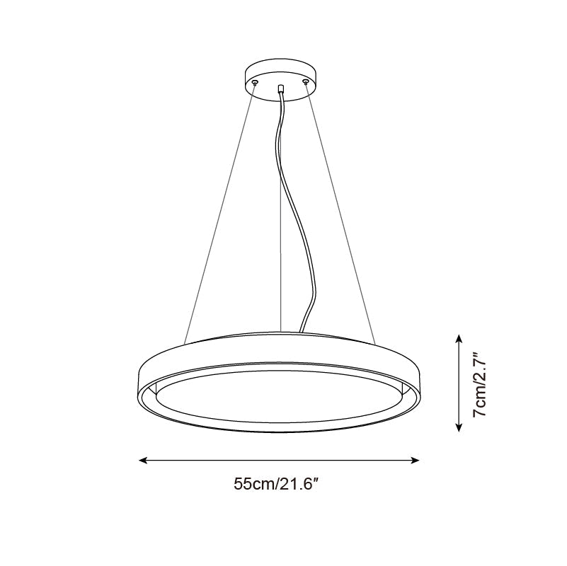 Ritta Pendant Light Travertine Ring - Neutralighting