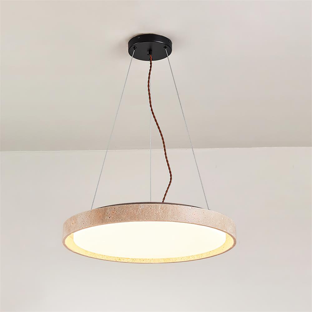 Ritta Pendant Light Travertine Ring - Neutralighting