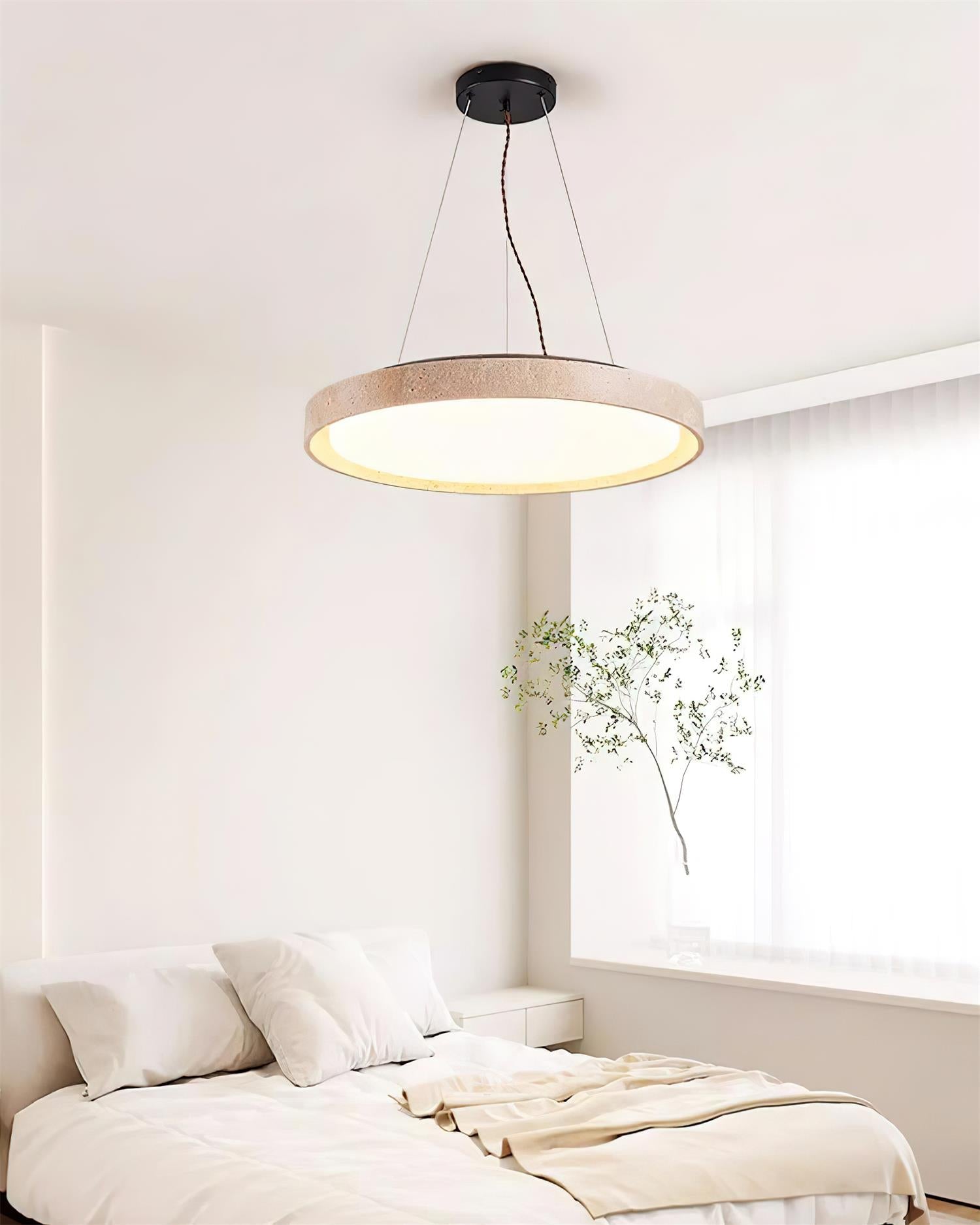 Ritta Pendant Light Travertine Ring - Neutralighting