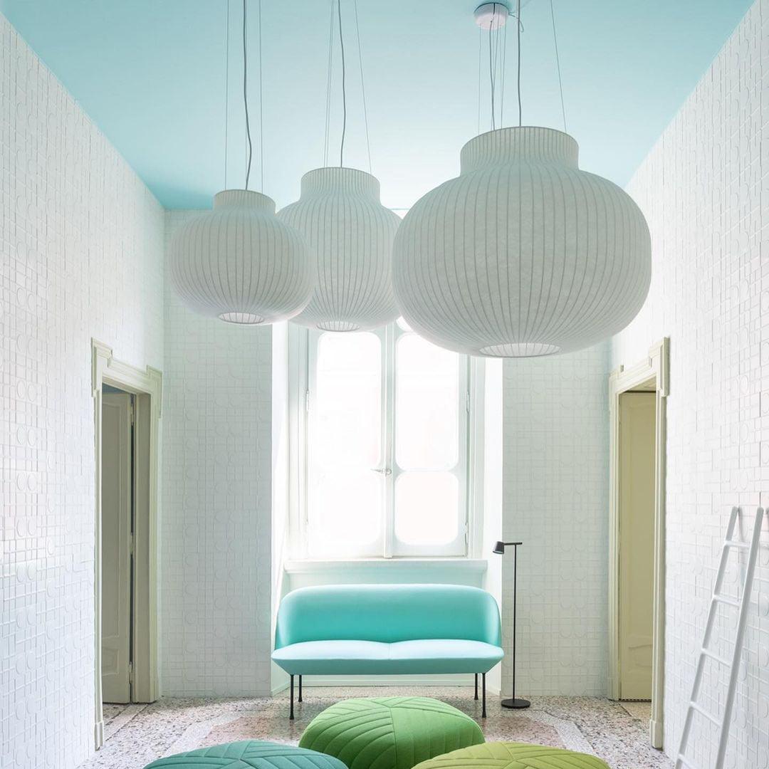 Pendant Light Silk Bell Shade Pleated Curved Modern Minimalist - Neutralighting