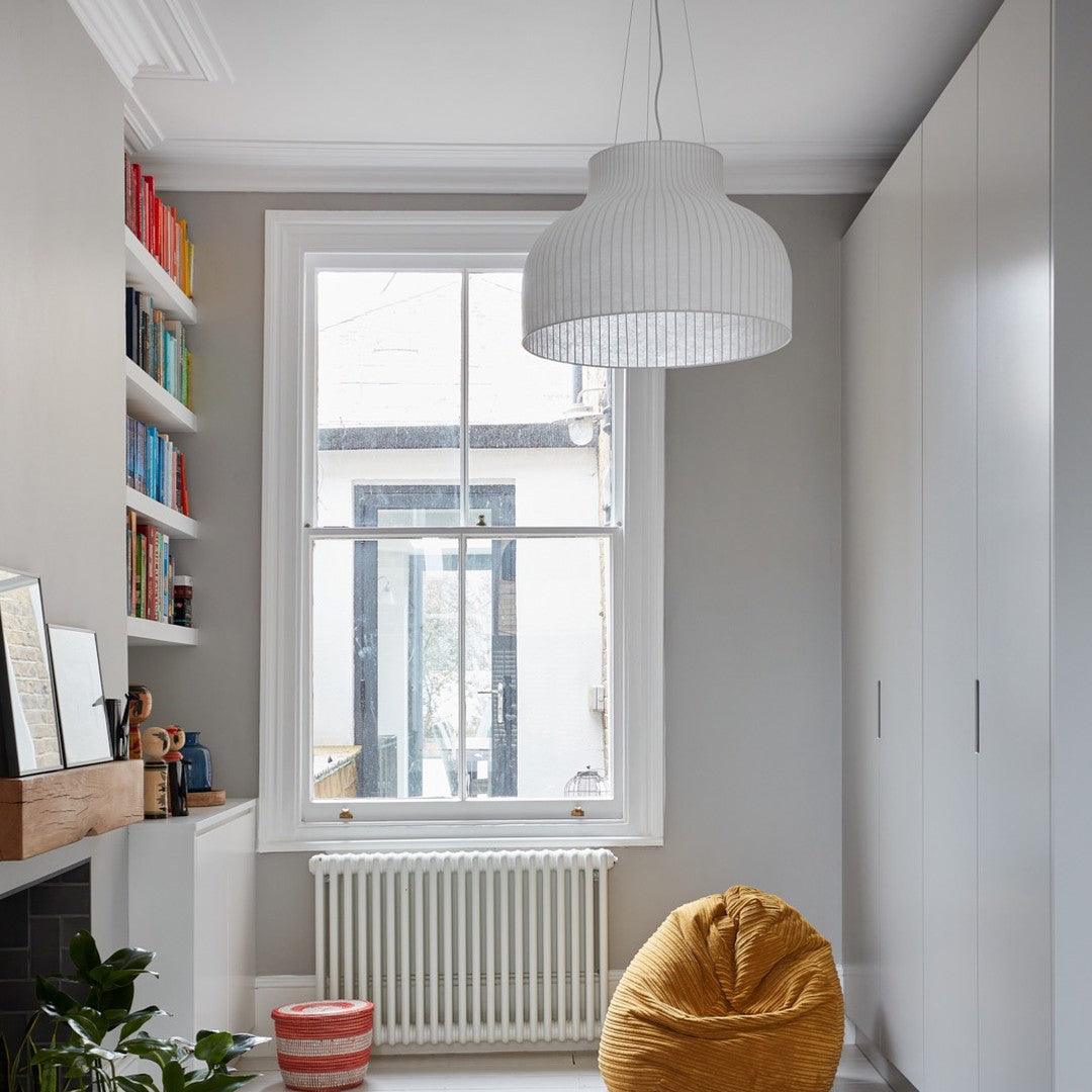 Pendant Light Silk Bell Shade Pleated Curved Modern Minimalist - Neutralighting