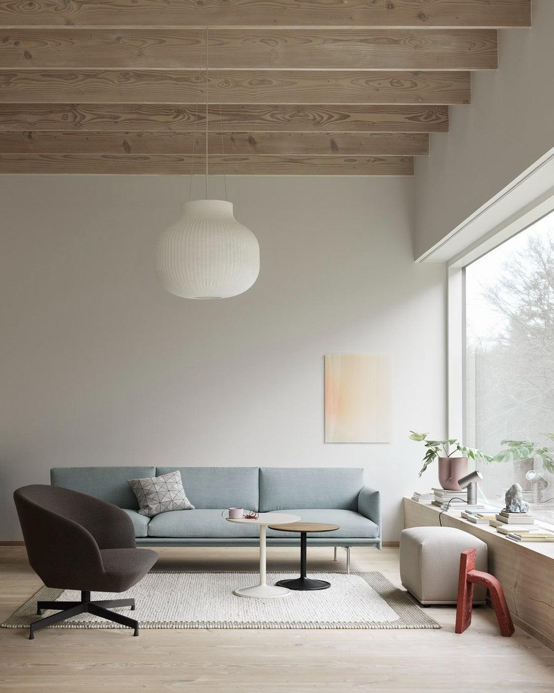 Pendant Light Silk Bell Shade Pleated Curved Modern Minimalist - Neutralighting