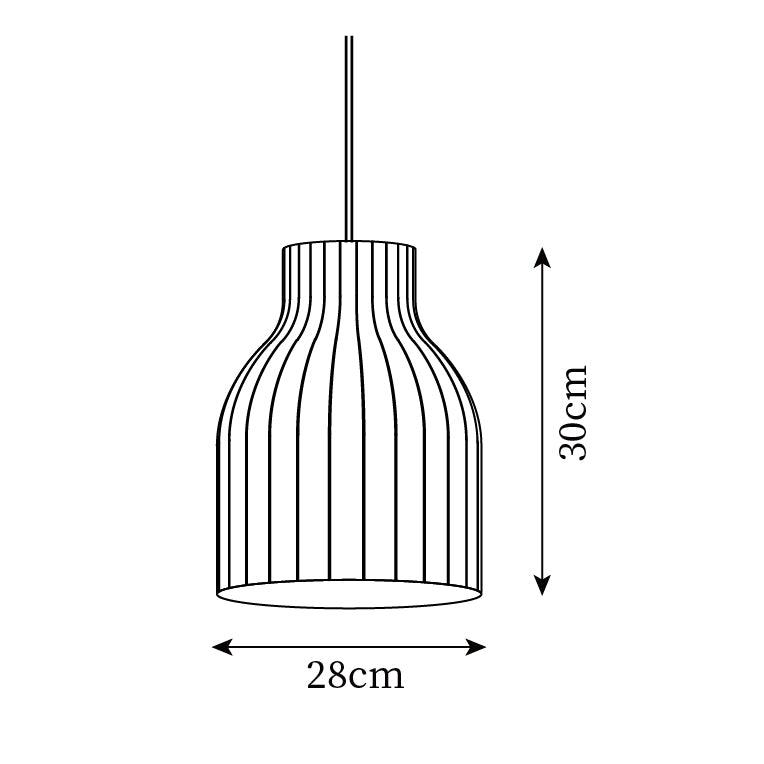 Pendant Light Silk Bell Shade Pleated Curved Modern Minimalist - Neutralighting