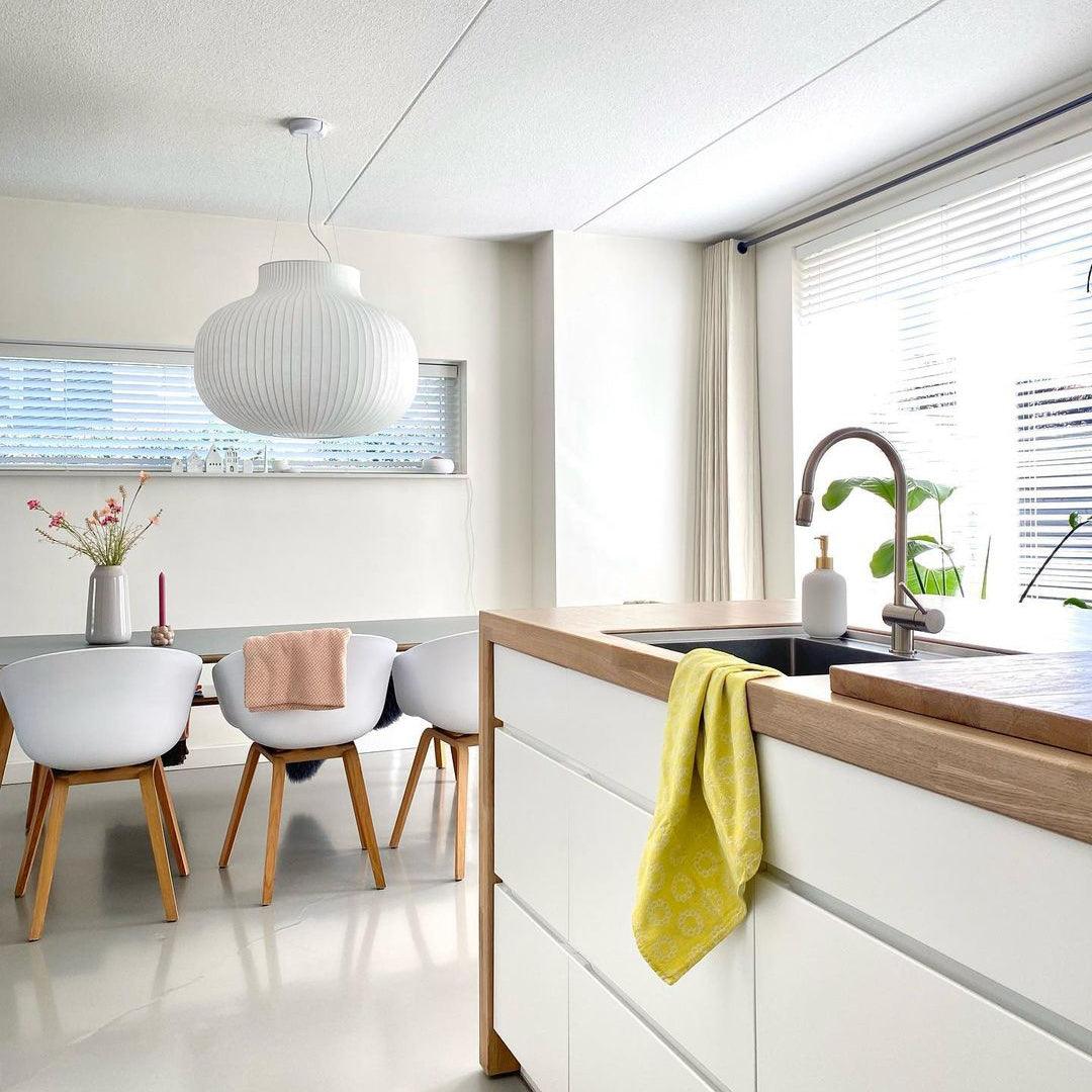 Pendant Light Silk Bell Shade Pleated Curved Modern Minimalist - Neutralighting
