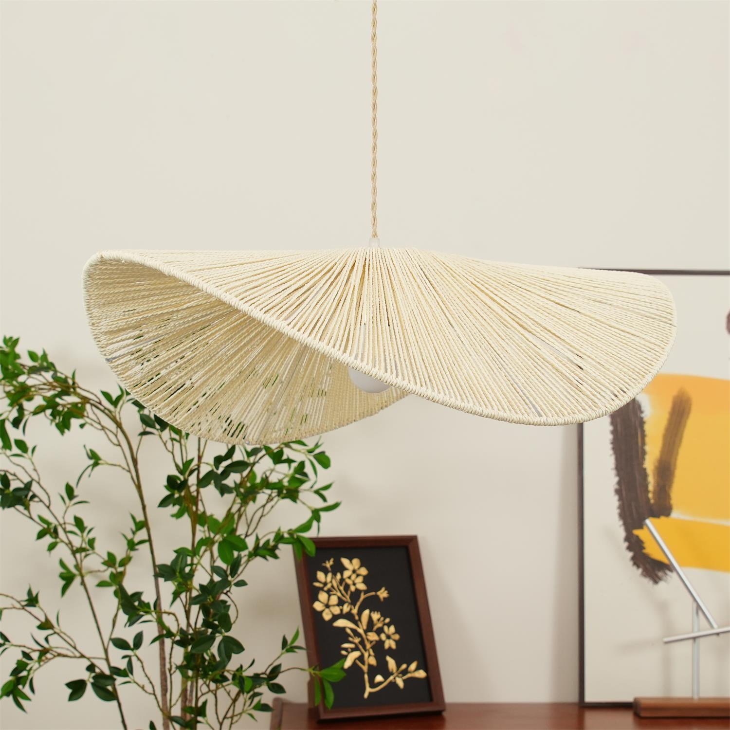 Solara Handwoven Natural Rattan Pendant Light - Neutralighting