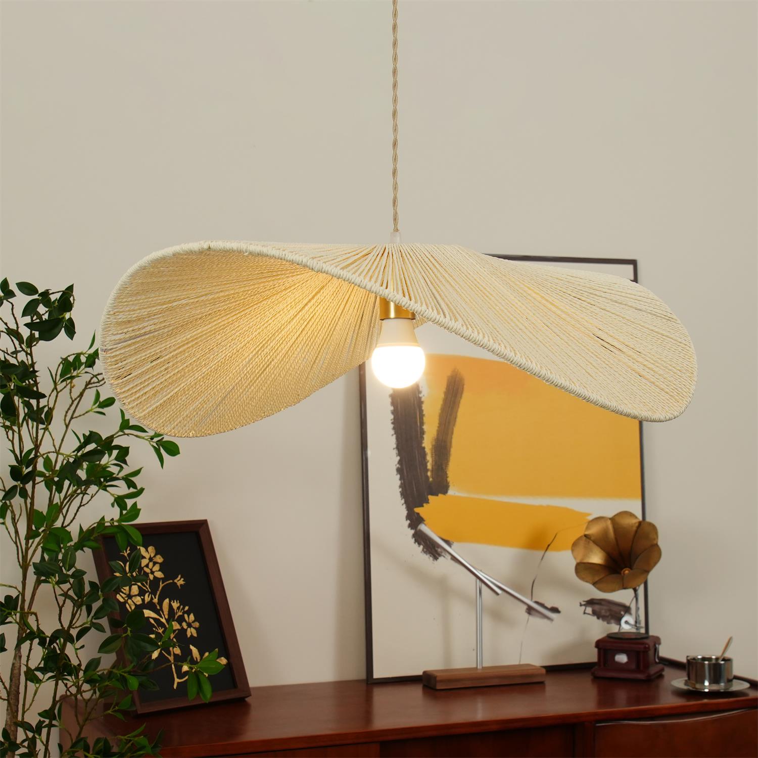 Solara Handwoven Natural Rattan Pendant Light - Neutralighting