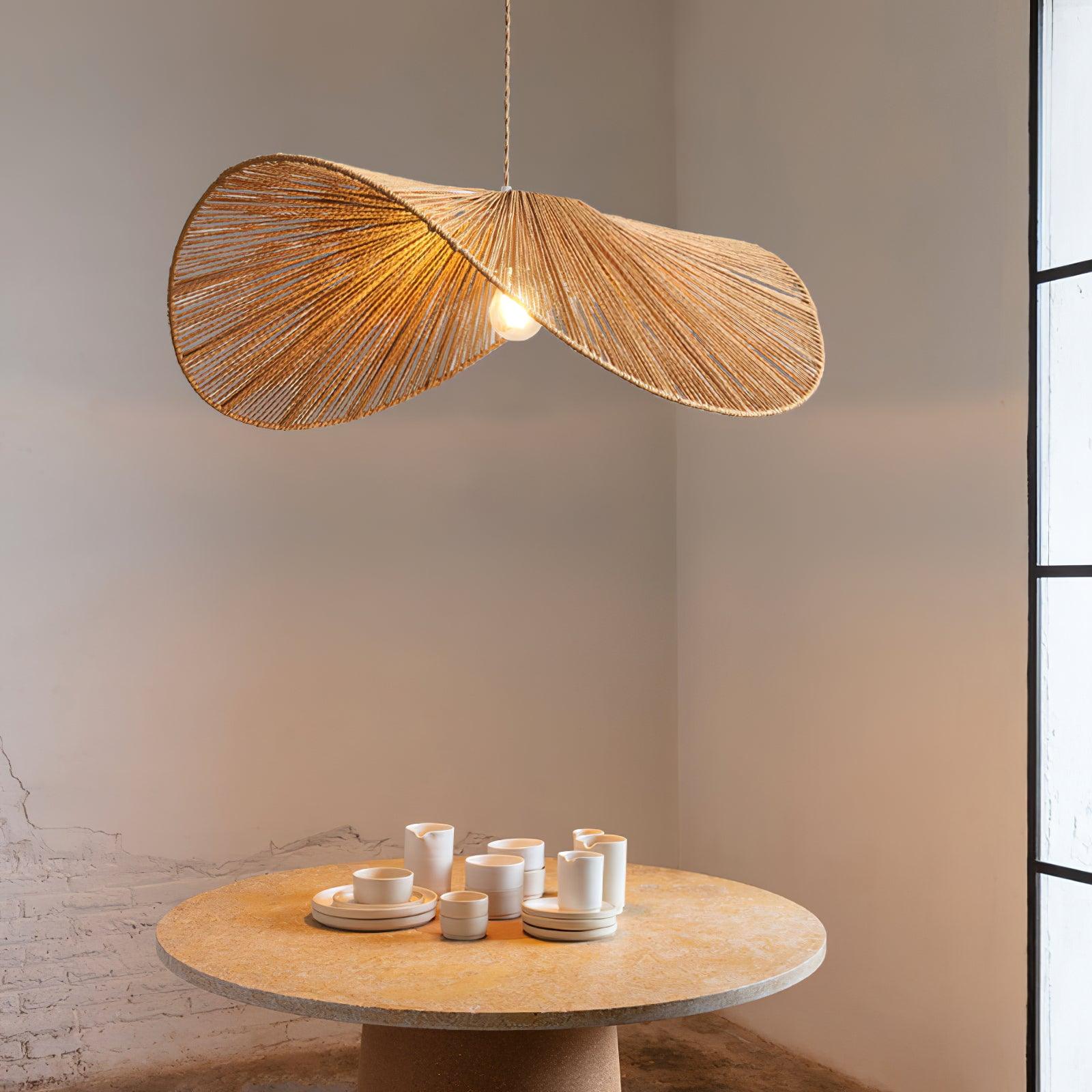 Solara Handwoven Natural Rattan Pendant Light - Neutralighting