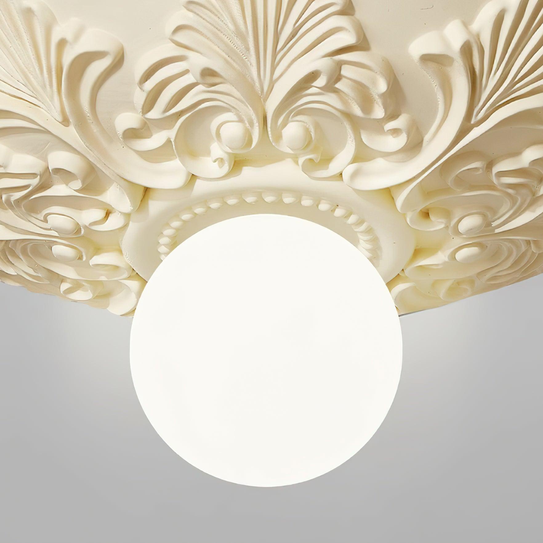 Ceiling Light Resin Canopy Glass Globe Classic Ornate - Neutralighting