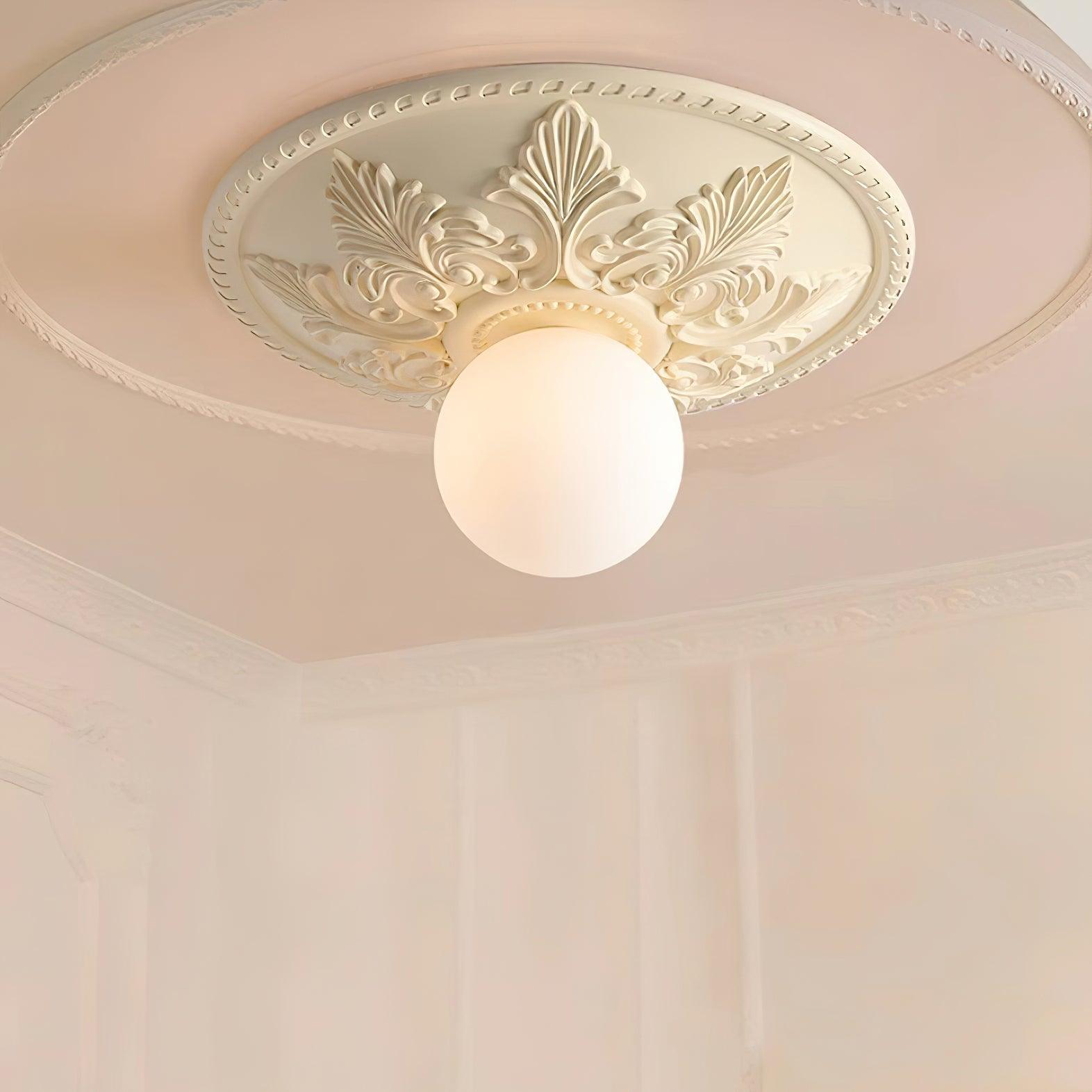 Ceiling Light Resin Canopy Glass Globe Classic Ornate - Neutralighting