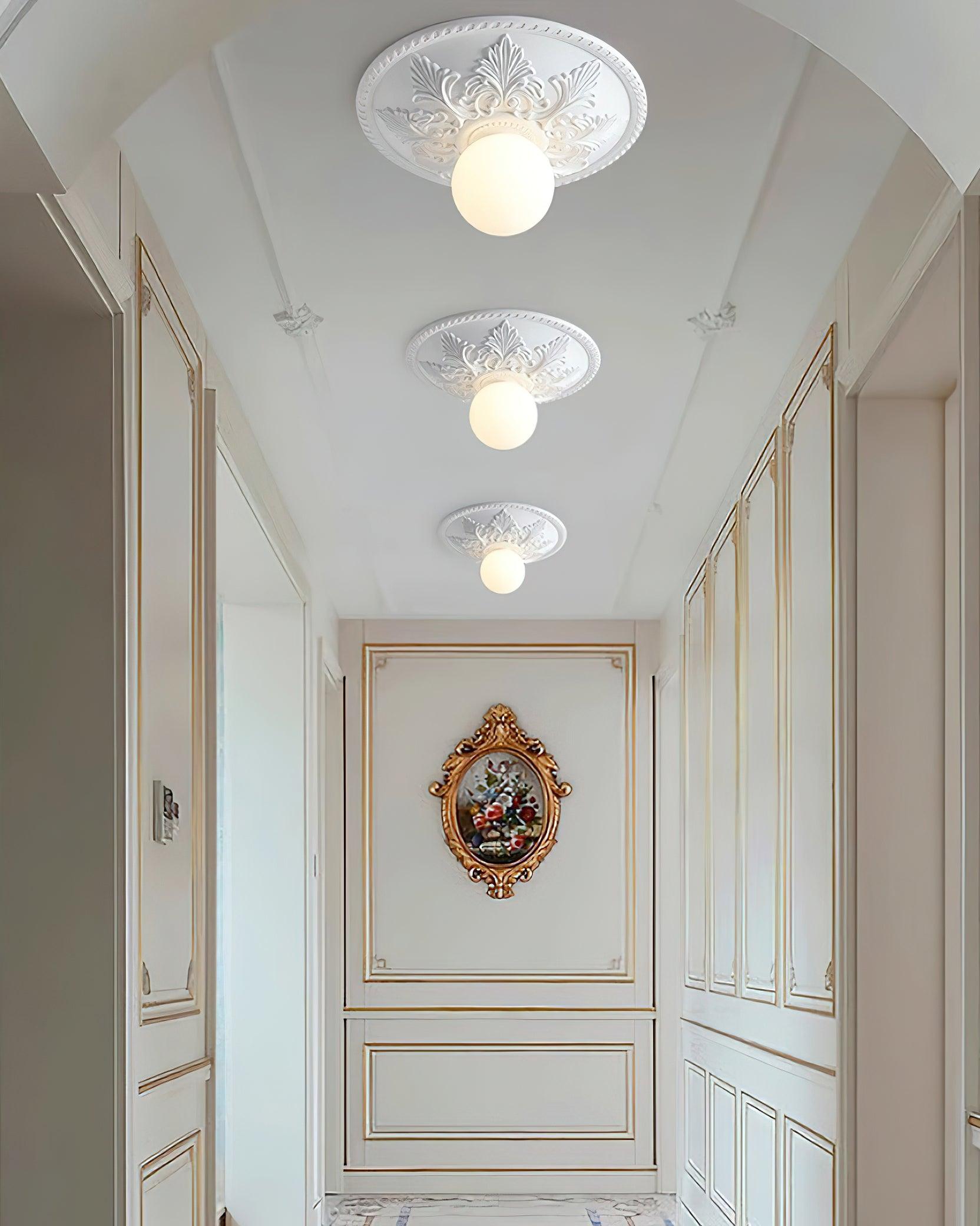 Ceiling Light Resin Canopy Glass Globe Classic Ornate - Neutralighting
