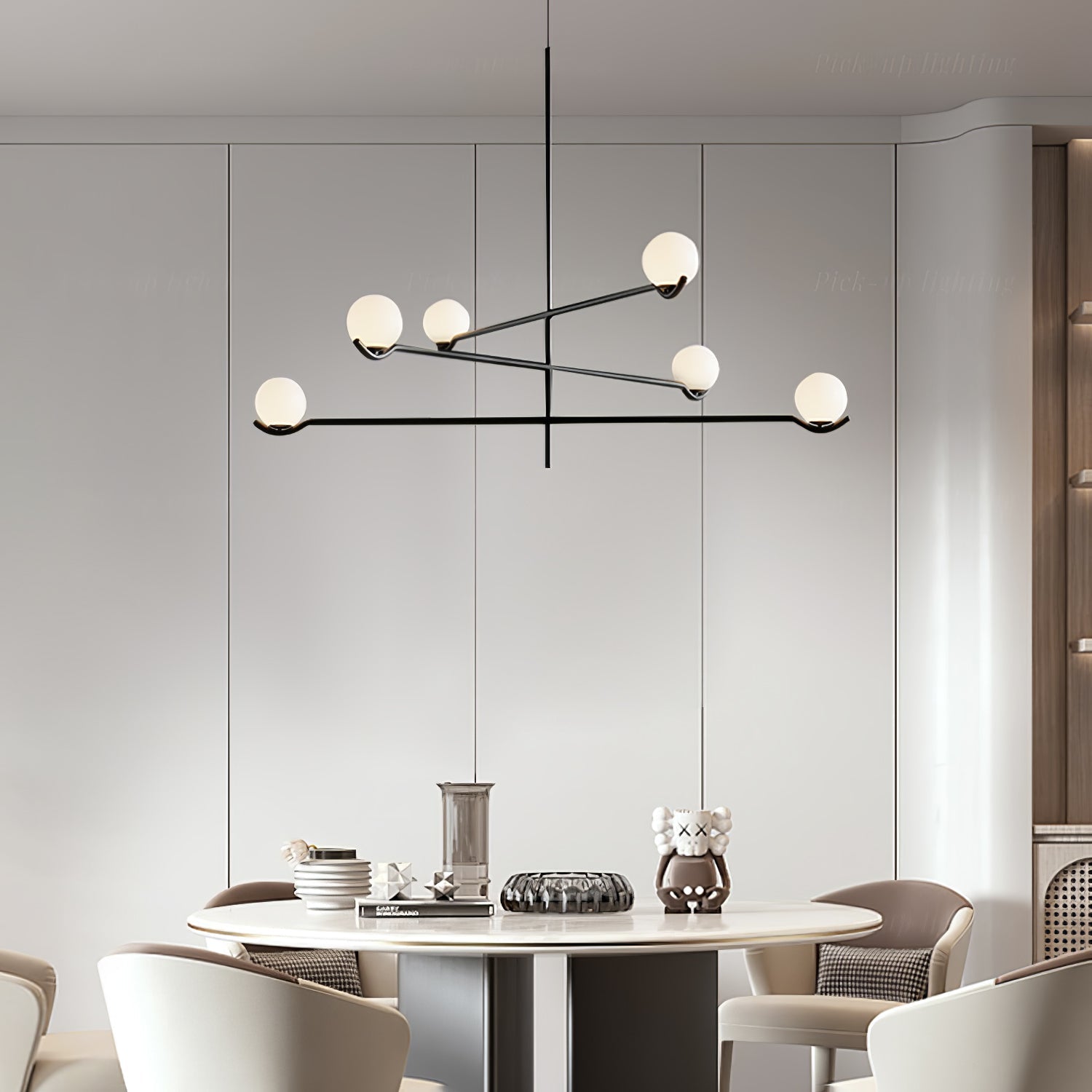 Fayno White Globe Chandelier - Neutralighting