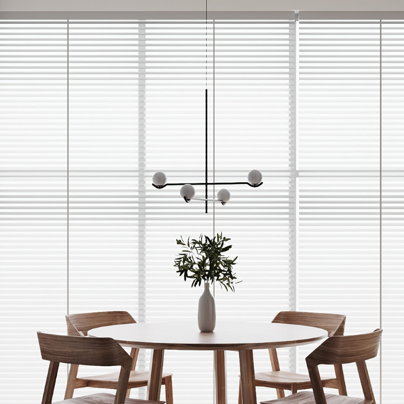 Fayno White Globe Chandelier - Neutralighting