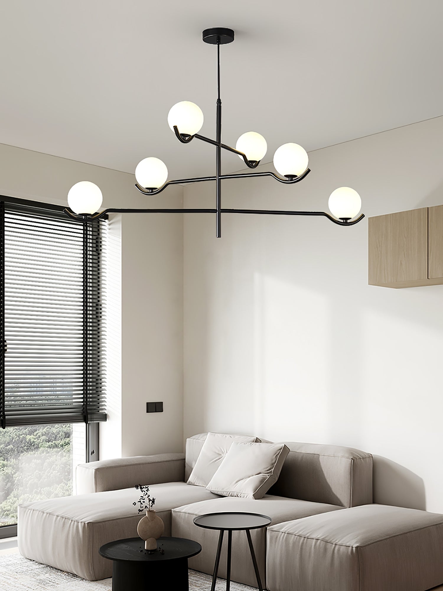 Fayno White Globe Chandelier - Neutralighting