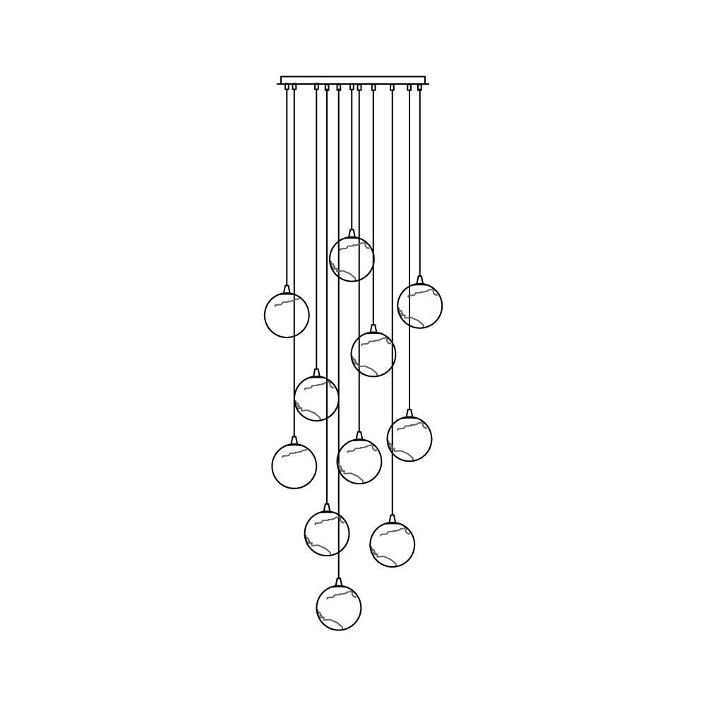 Sultana Chandelier Alabaster Cluster Orb Cascade - Neutralighting
