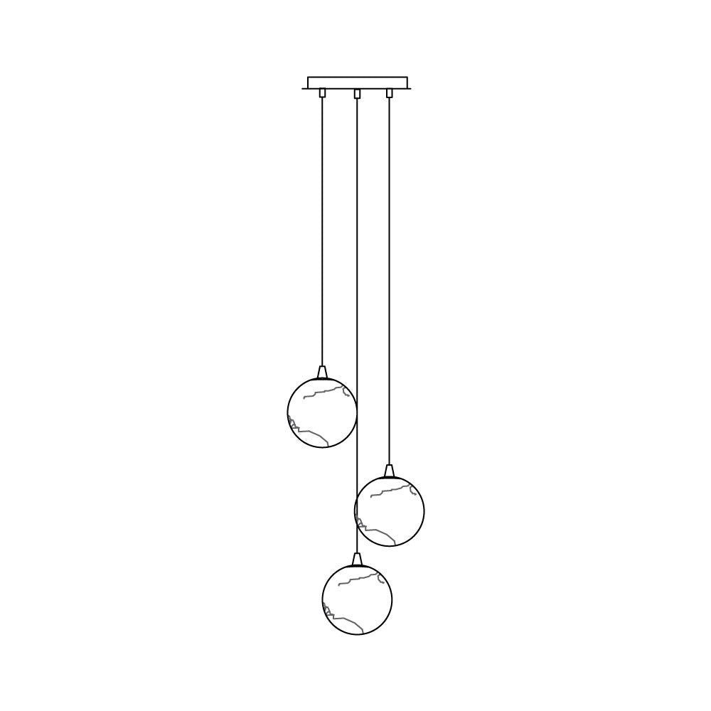 Sultana Chandelier Alabaster Cluster Orb Cascade - Neutralighting