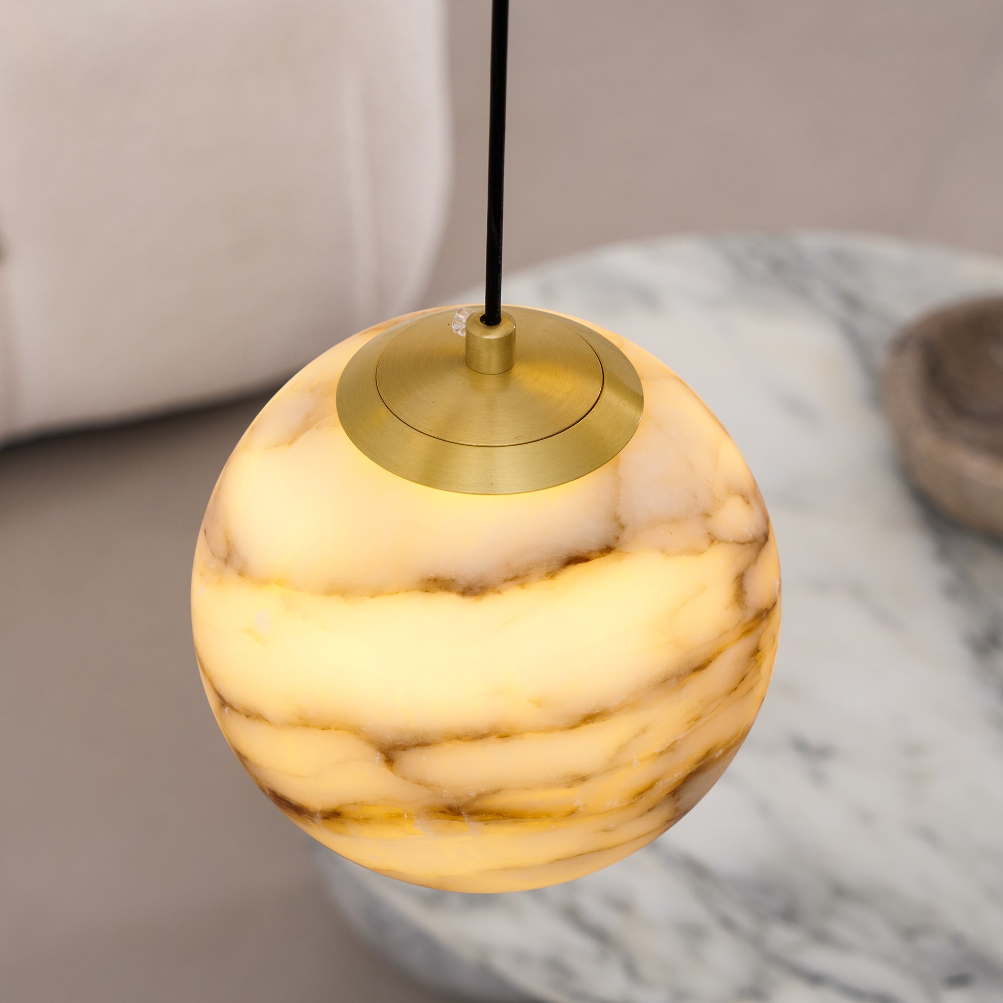 Sultana Chandelier Alabaster Cluster Orb Cascade - Neutralighting