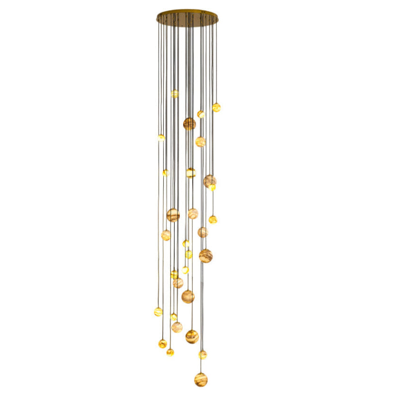 Sultana Chandelier Alabaster Cluster Orb Cascade - Neutralighting
