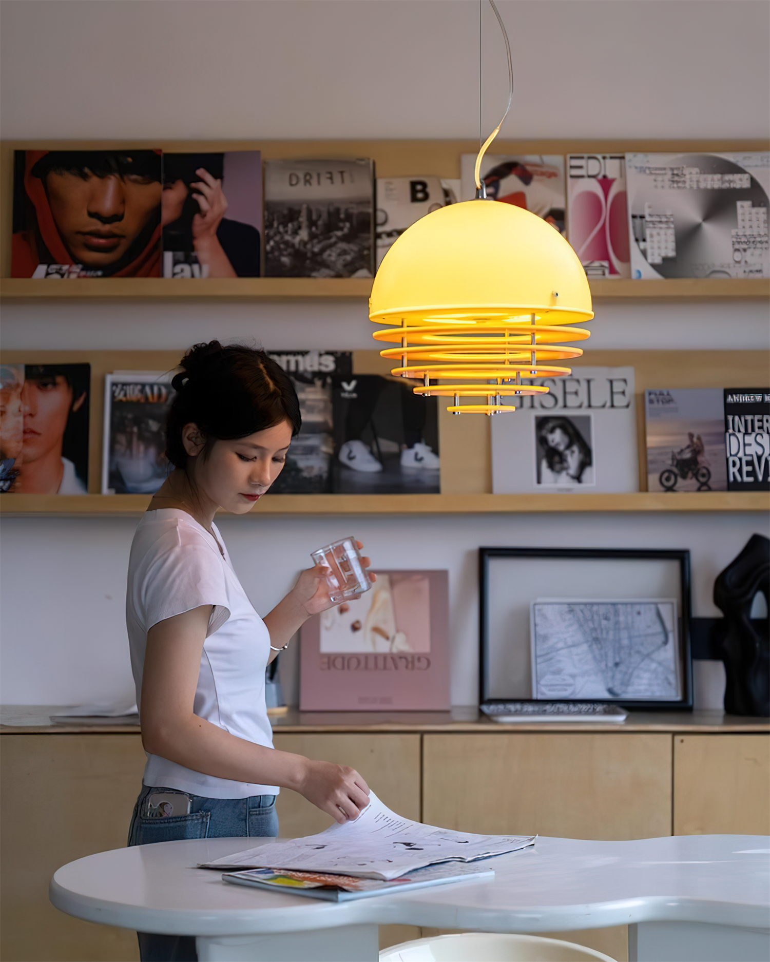 Pendant Lamp Modern Layered Acrylic Shade Soft Glow Dining Room - Neutralighting