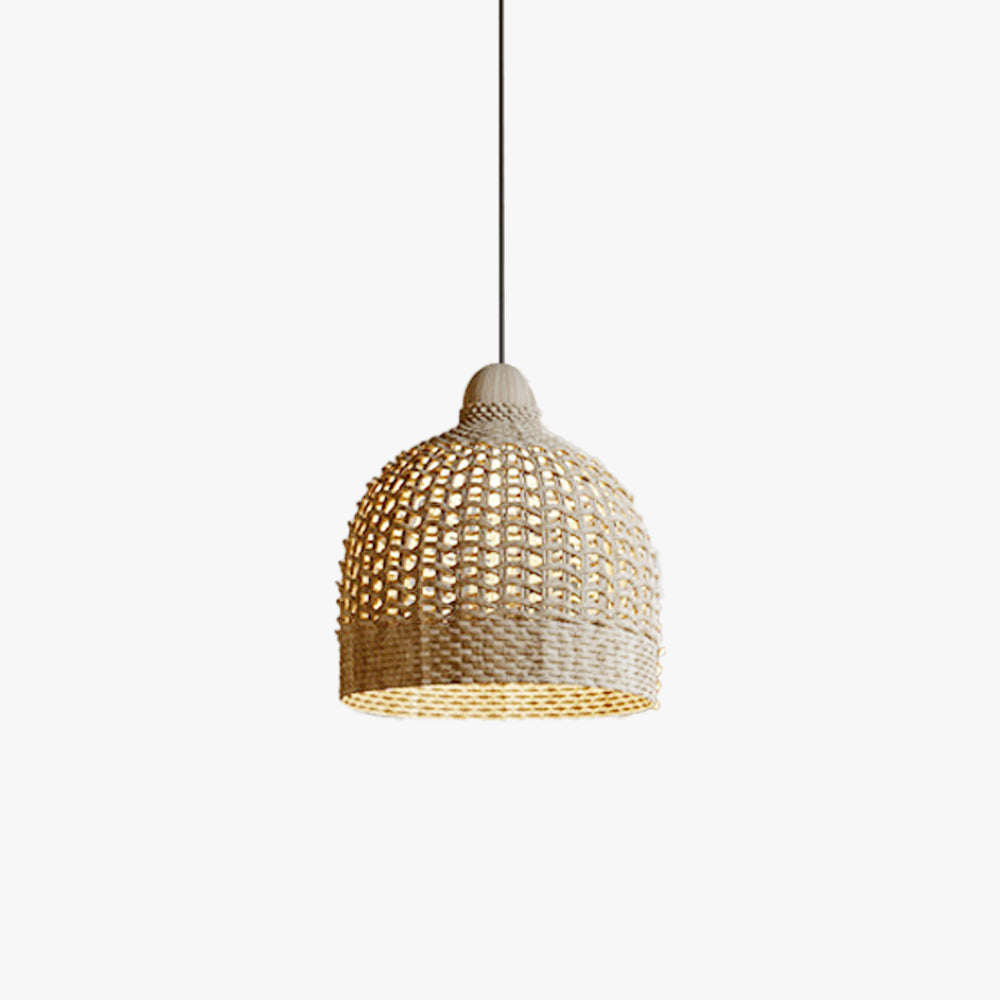 Muto Japanese Retro Basket Pendant Light Bamboo Guesthouse/Bedroom - Neutralighting