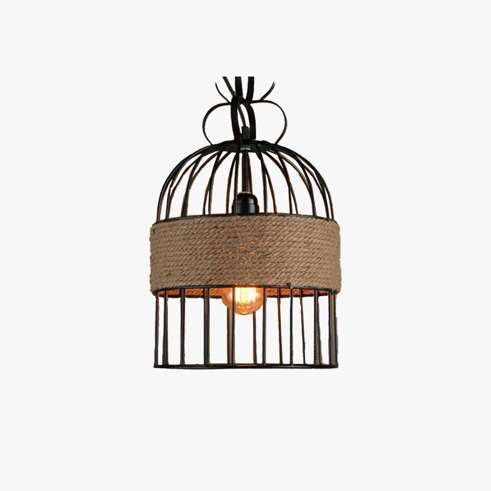 Epoch Design LED Birdcage Pendant Light Metal/Rope Cafe/Bar/Restaurant - Neutralighting