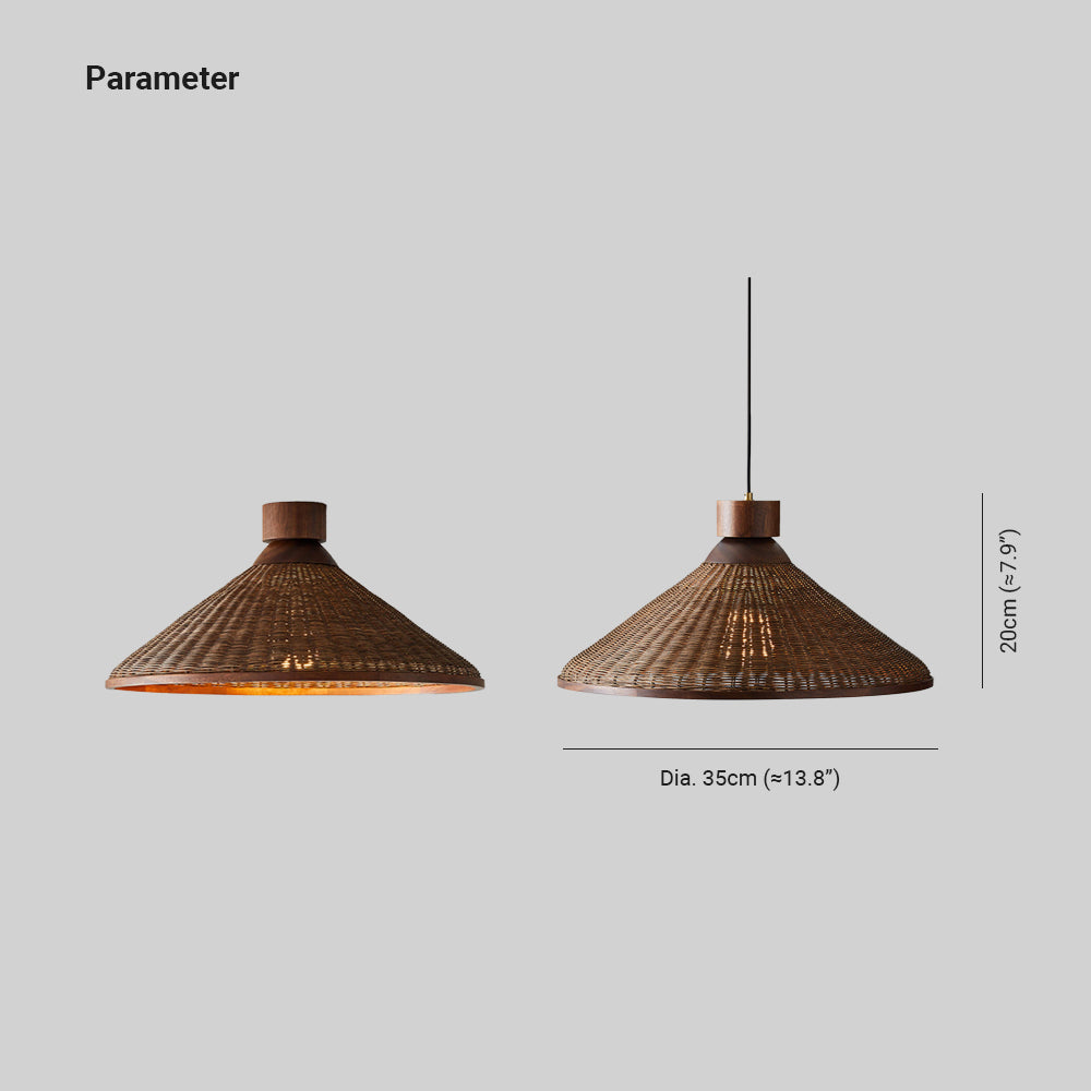 Silva Retro Design LED Pendant Light Rattan Living Room/Restaurant/Hotel - Neutralighting