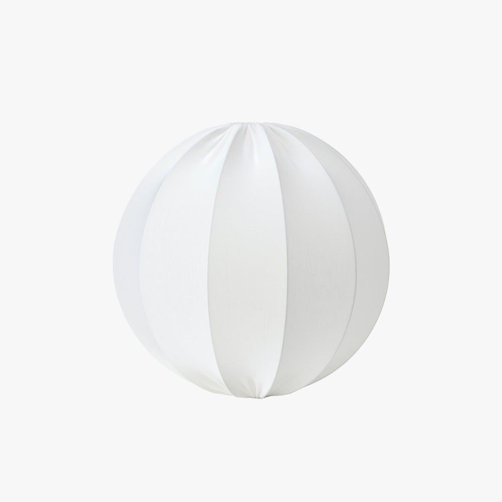Ritta Modern Minimalist Sphere Metal/Fabric Pendant Light, White - Neutralighting