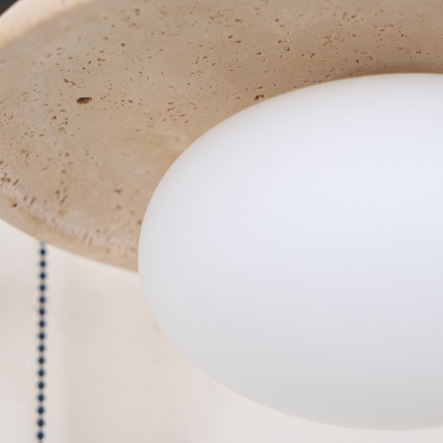 Solaro Travertine Wall Light Pull Chain Switch - Neutralighting