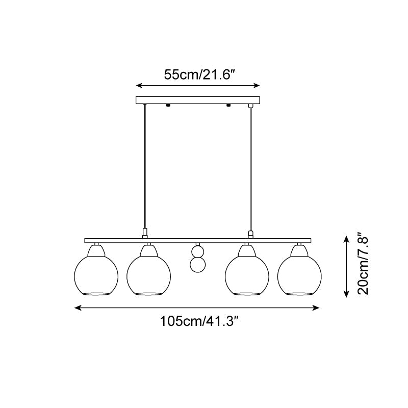 Amara Hand-blown Glass Chandelier - Neutralighting