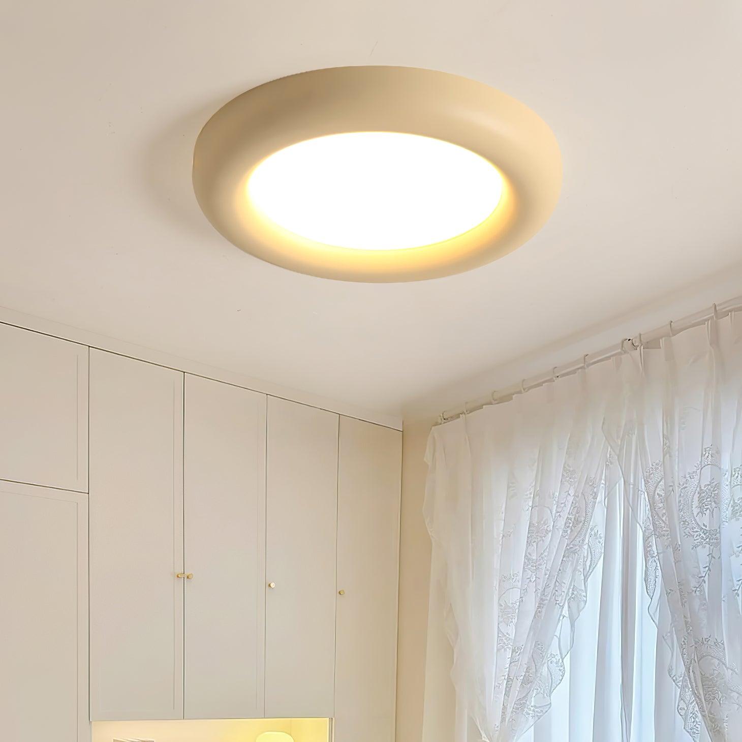 Ceiling Light Beige Flush Mount with Acrylic Canopy Minimalist - Neutralighting