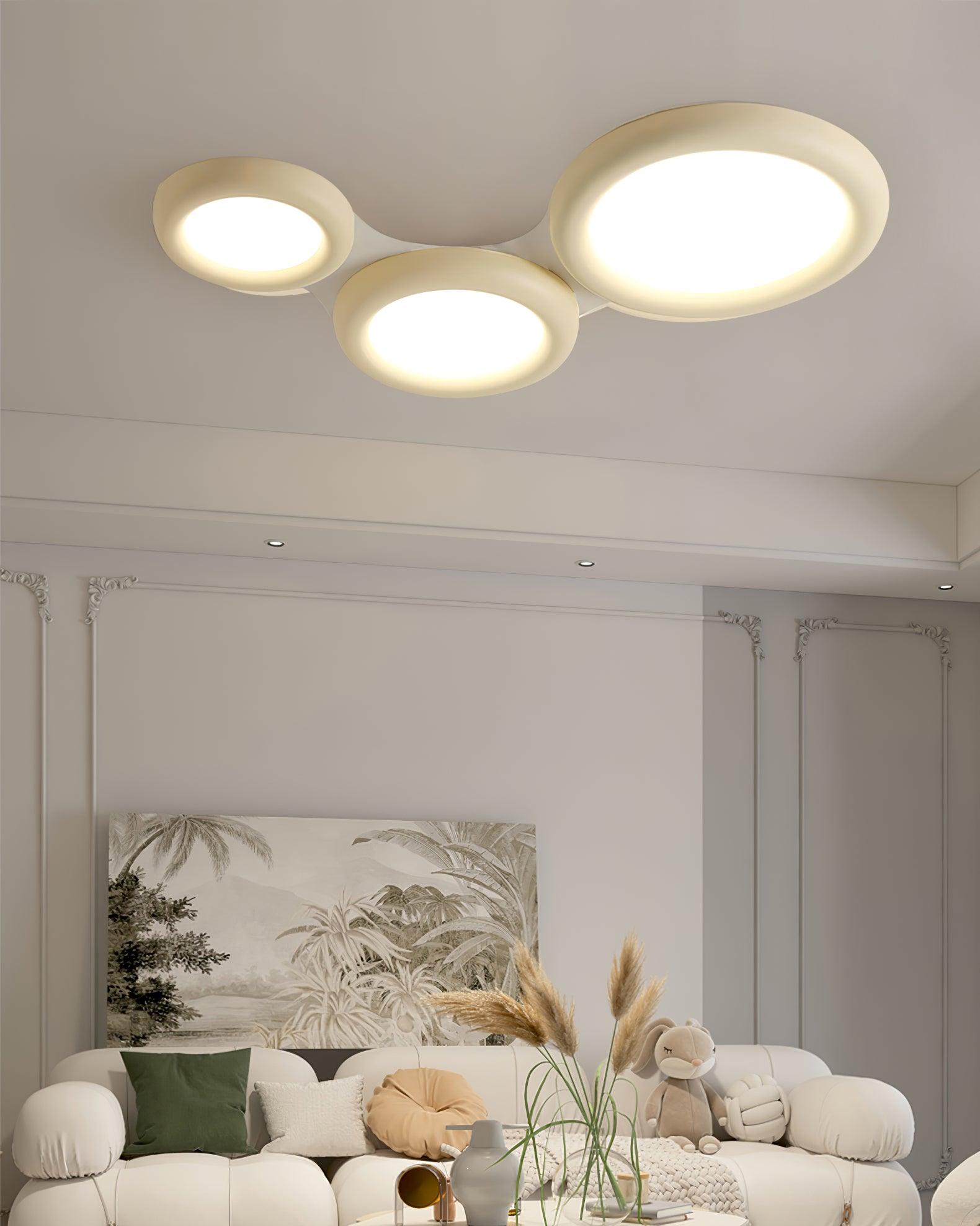 Ceiling Light Beige Flush Mount with Acrylic Canopy Minimalist - Neutralighting