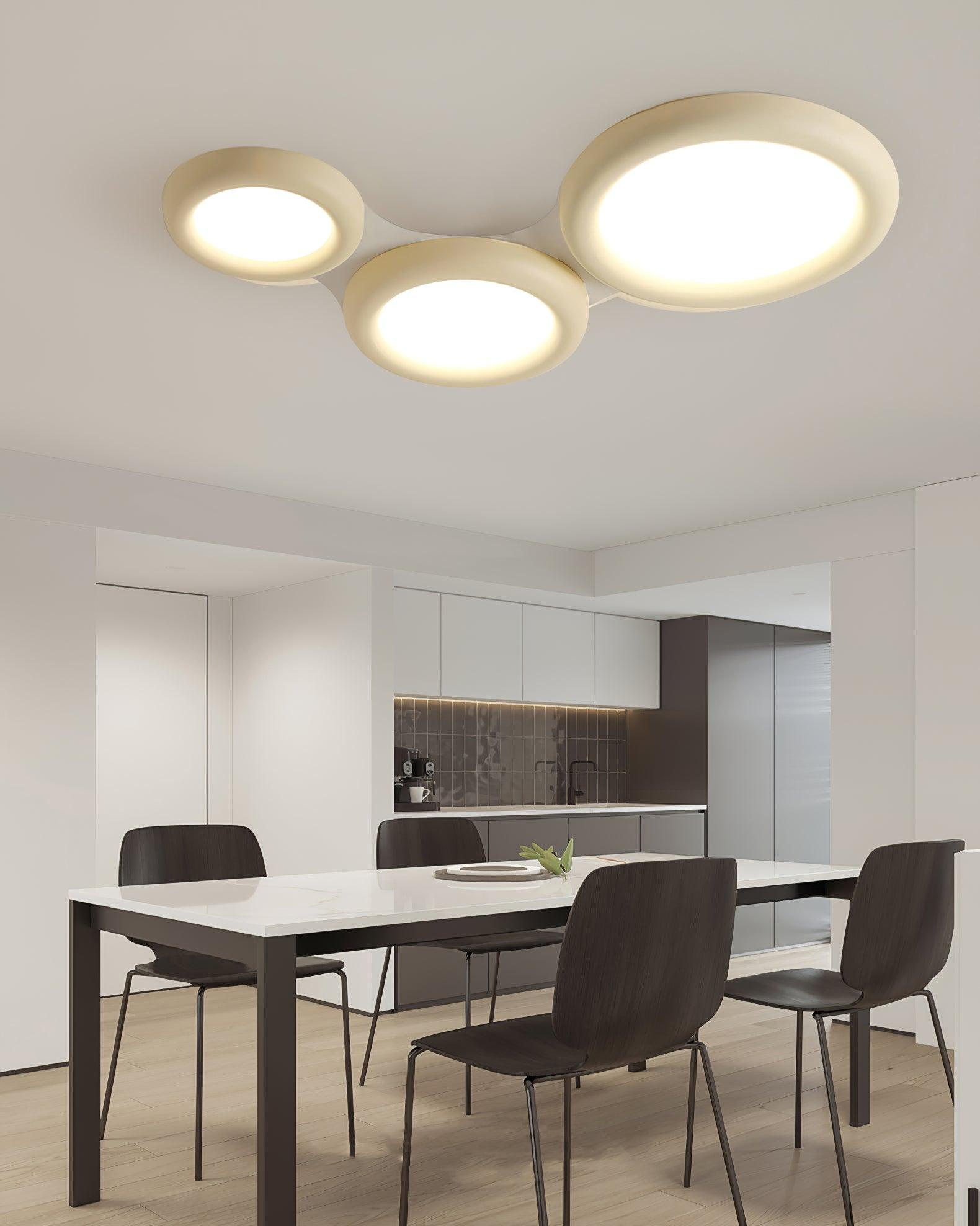 Ceiling Light Beige Flush Mount with Acrylic Canopy Minimalist - Neutralighting