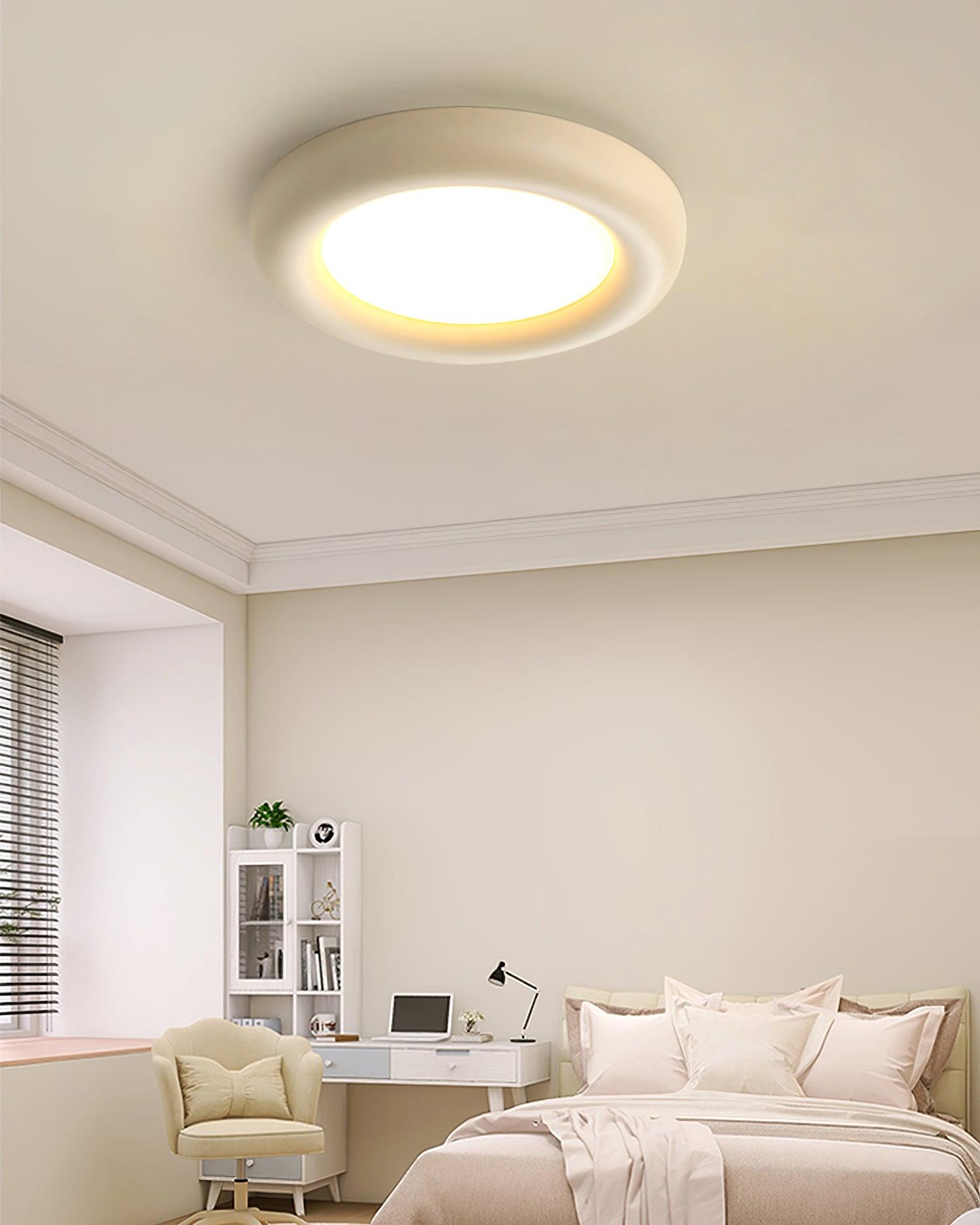 Ceiling Light Beige Flush Mount with Acrylic Canopy Minimalist - Neutralighting