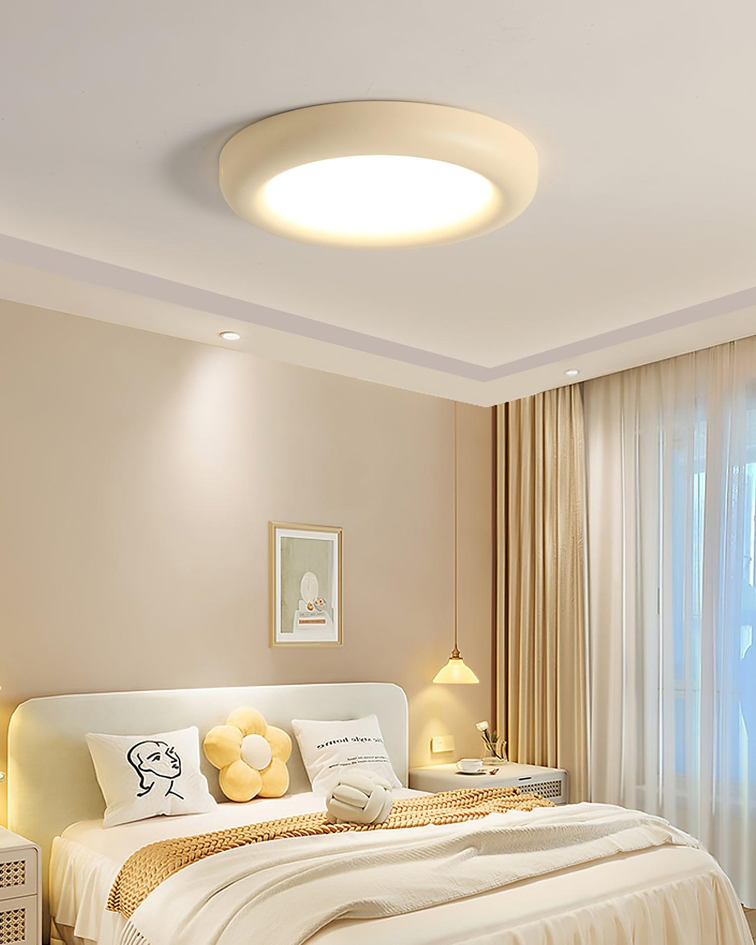 Ceiling Light Beige Flush Mount with Acrylic Canopy Minimalist - Neutralighting