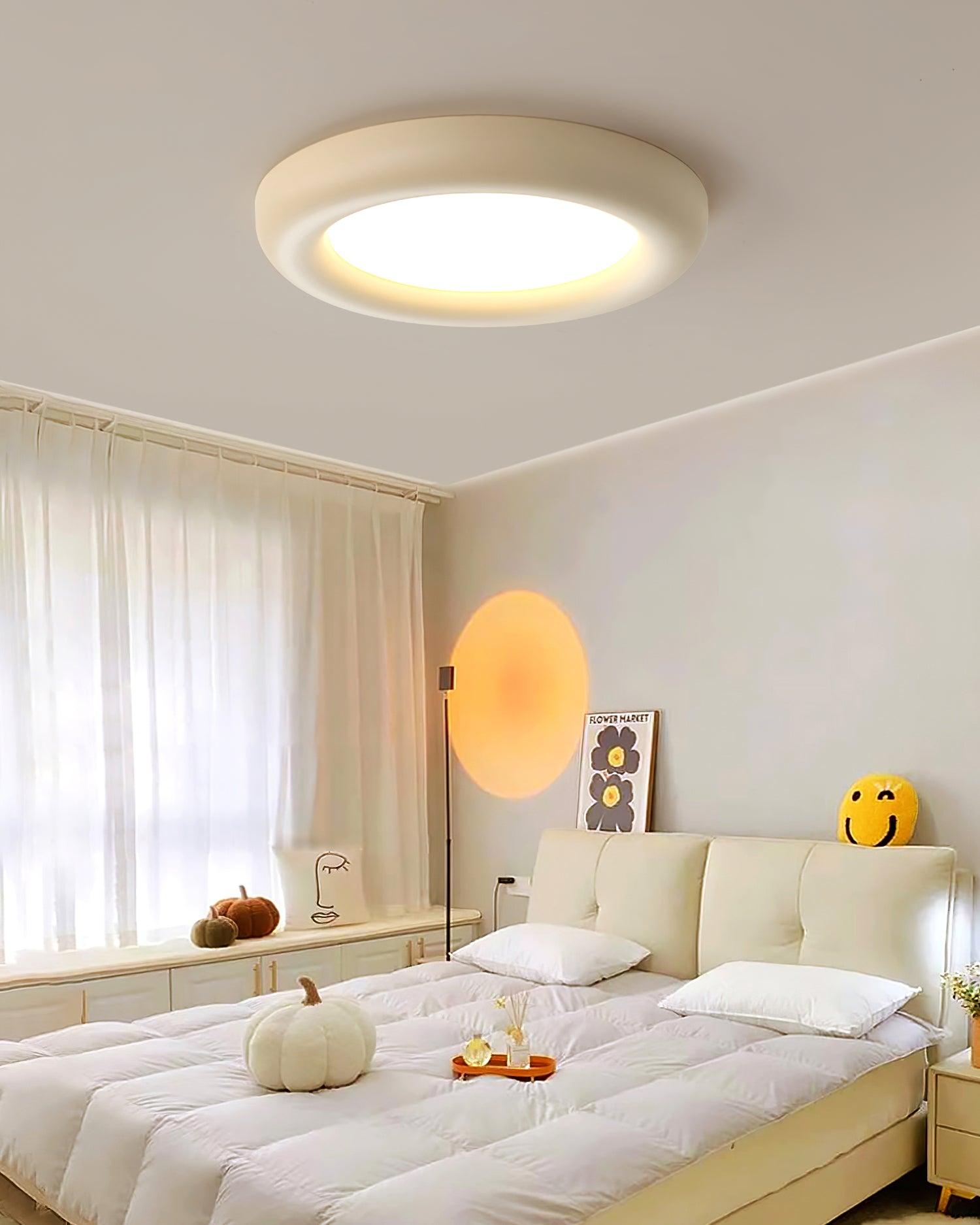 Ceiling Light Beige Flush Mount with Acrylic Canopy Minimalist - Neutralighting