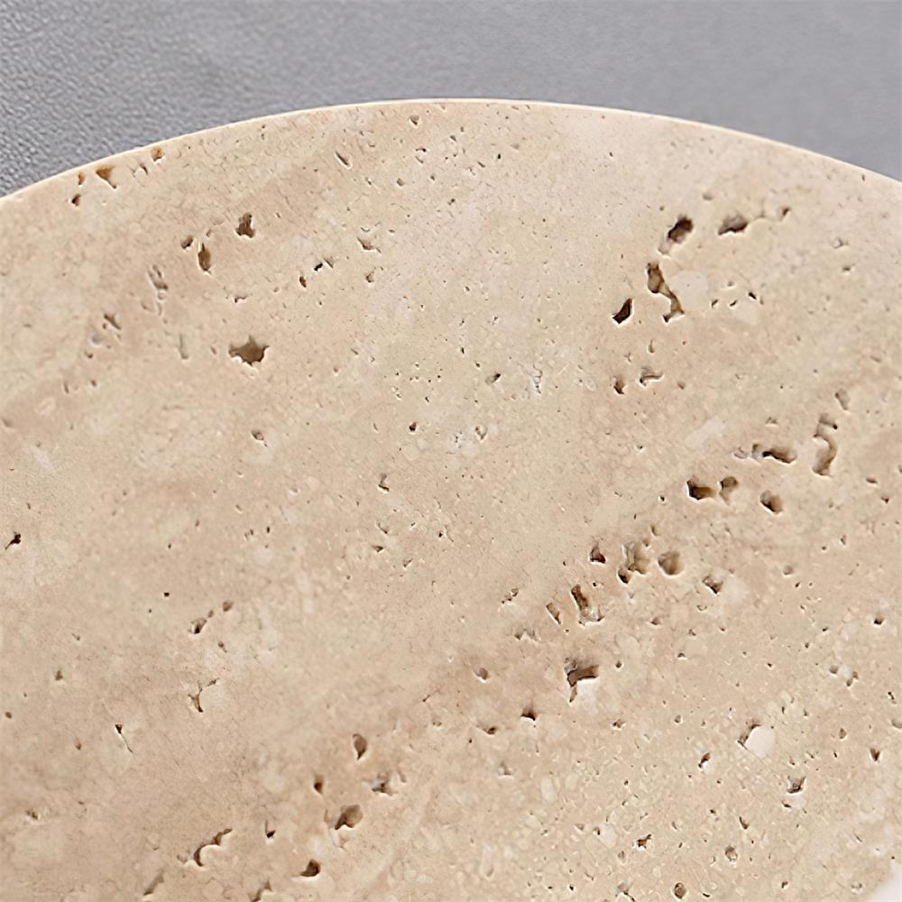 Ceiling Light Travertine Disc with Glass Globe Cozy - Neutralighting