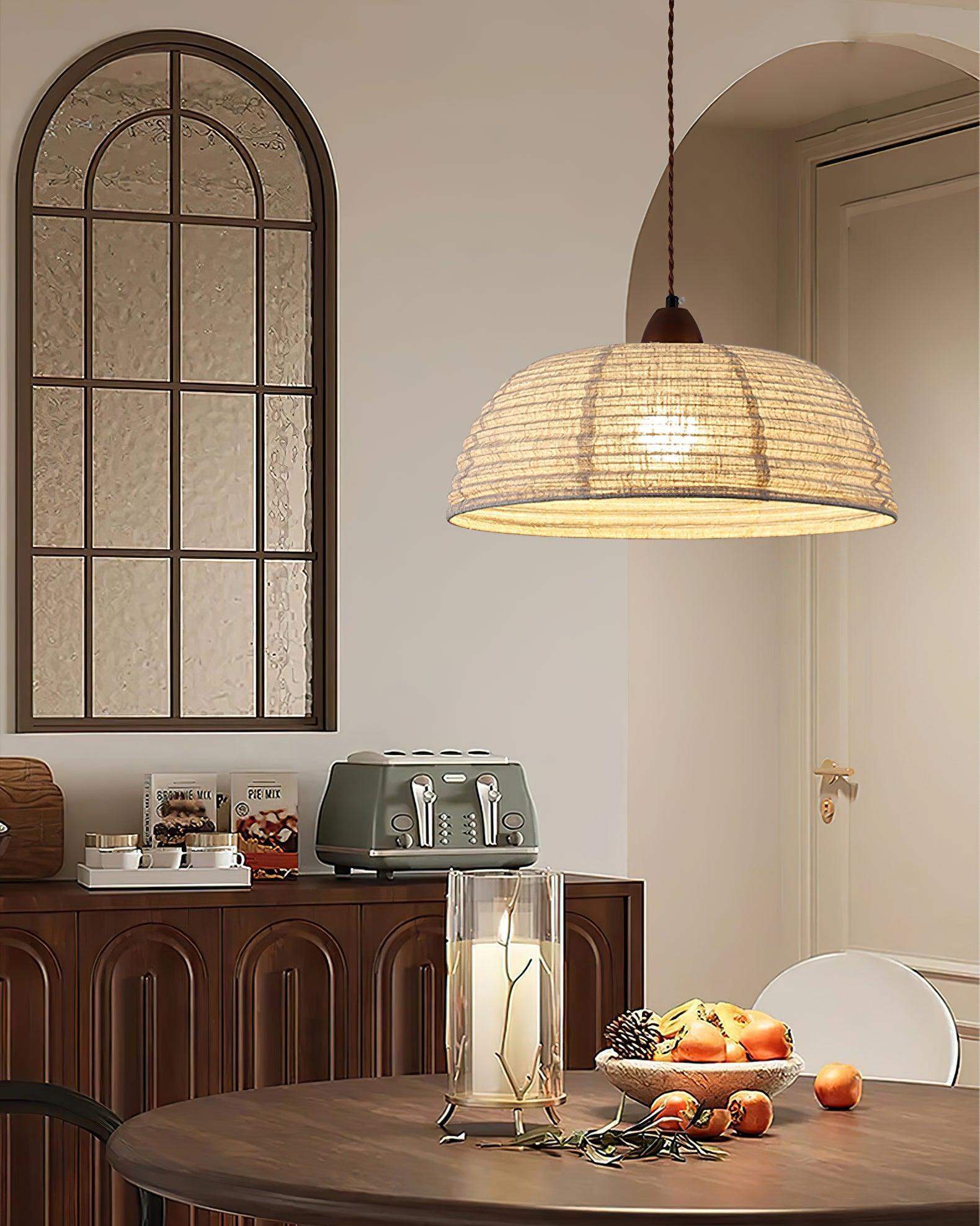 Evano Woven Dome Pendant Light - Neutralighting