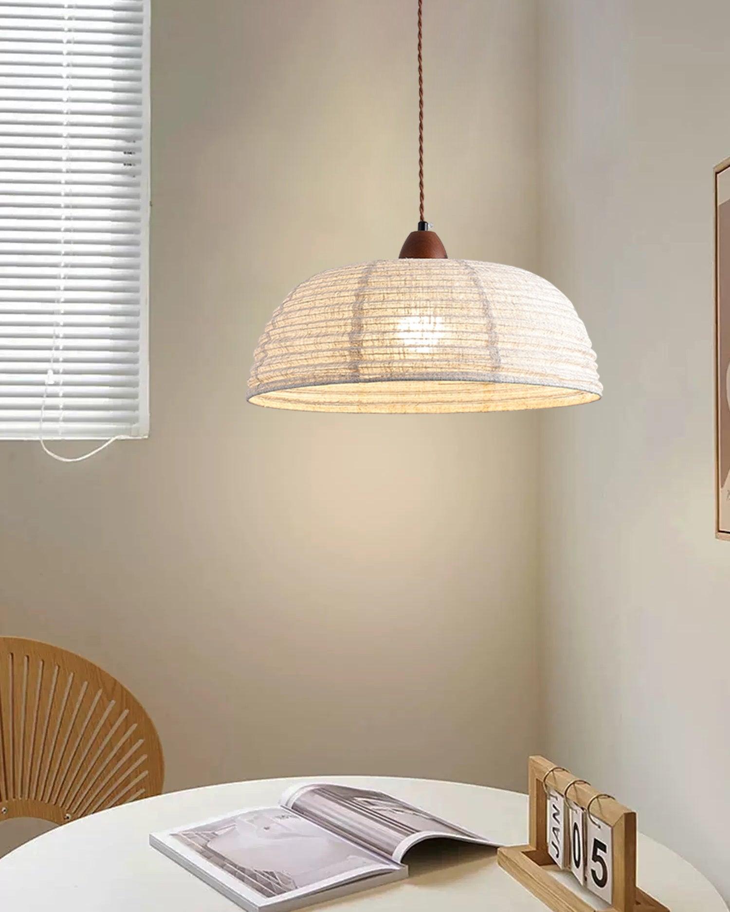 Evano Woven Dome Pendant Light - Neutralighting