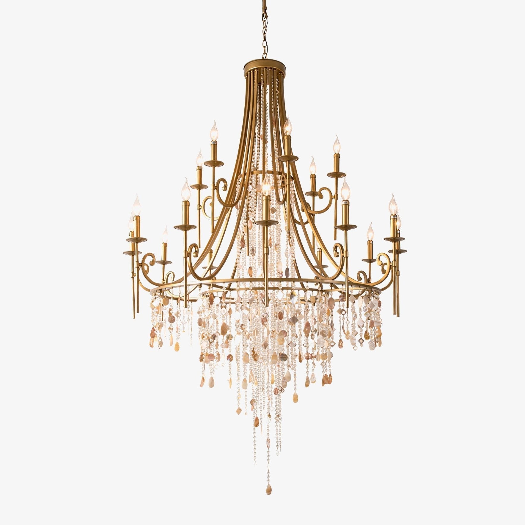 Errina Postmodern Luxury Shell Crystal Chandelier - Blowlighting