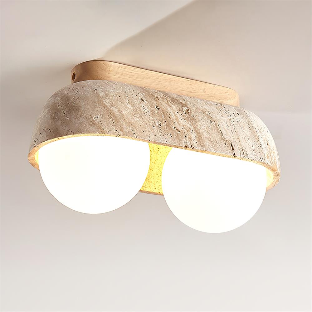 Ritta Ceiling Light Travertine Rectangular - Neutralighting
