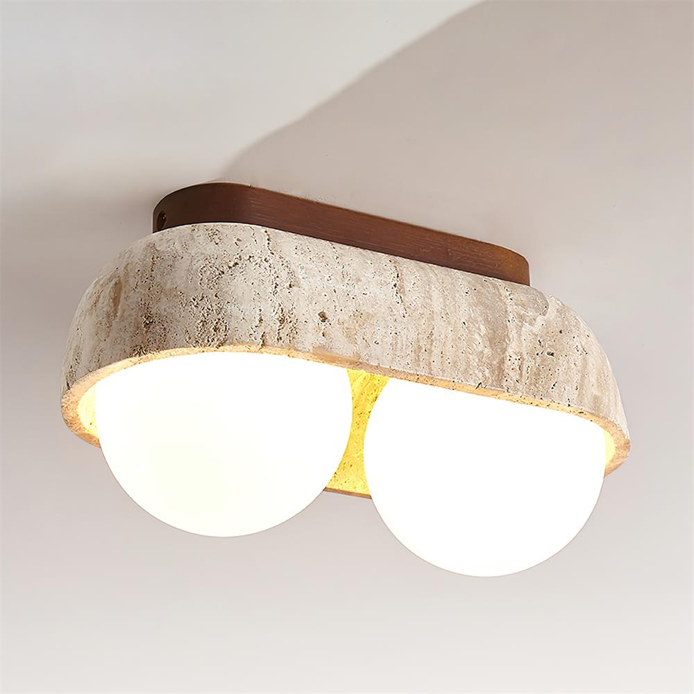 Ritta Ceiling Light Travertine Rectangular - Neutralighting